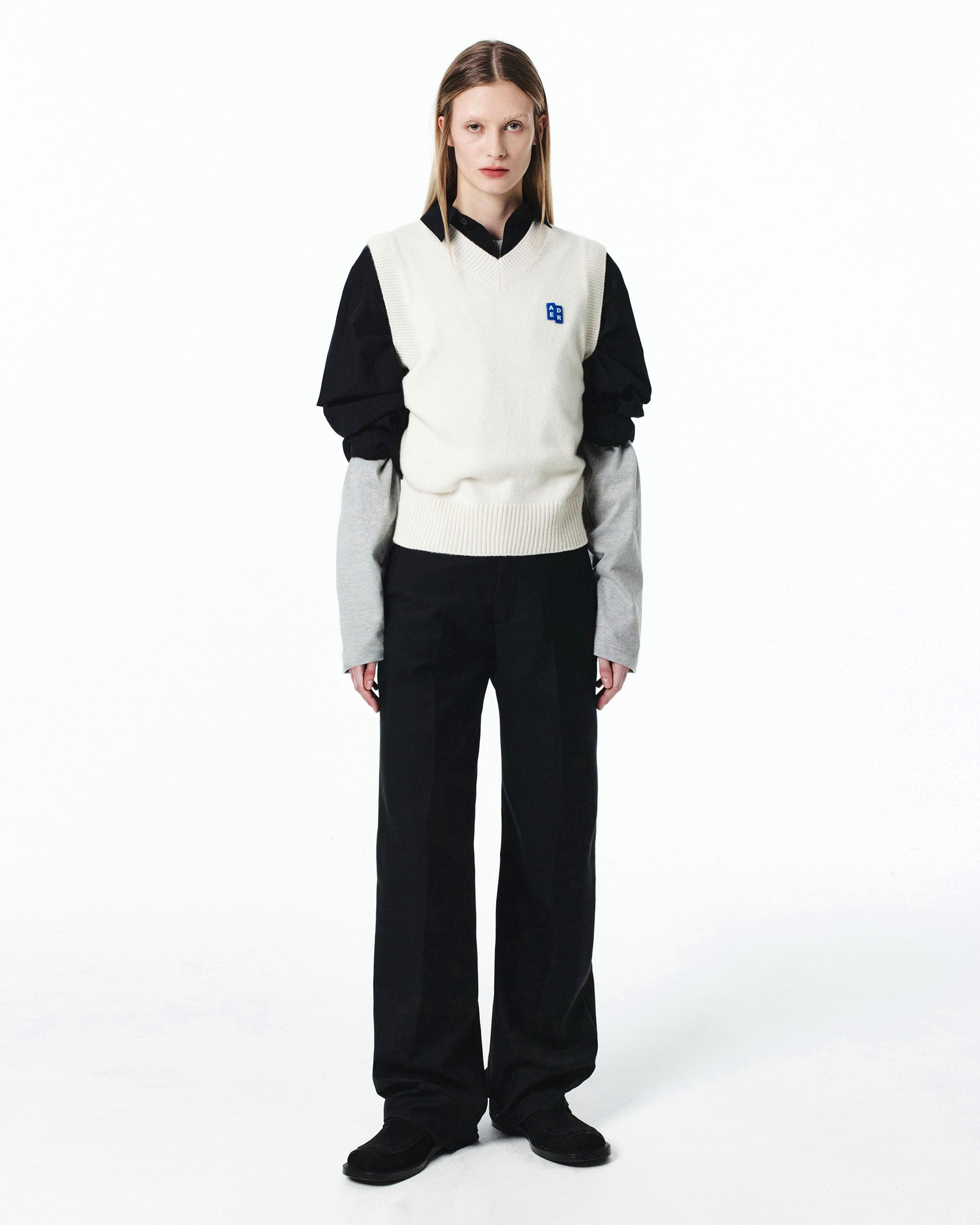 Ader Error - Sig; BL Tag knit vest 01 (Oatmeal) product image 8 | TRAB K-Fashion Australia