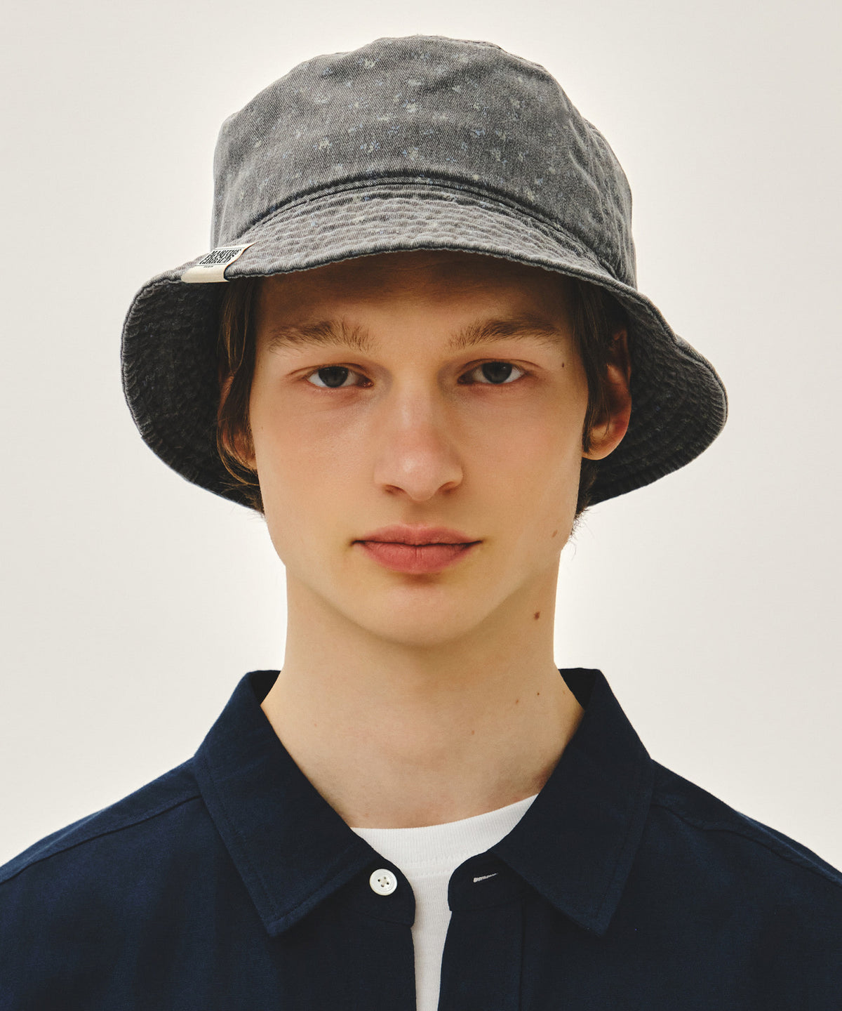 Marithe & Francois Girbaud - Classic Logo Flower Bucket Hat (Washed Black) product image 4 | TRAB K-Fashion Australia