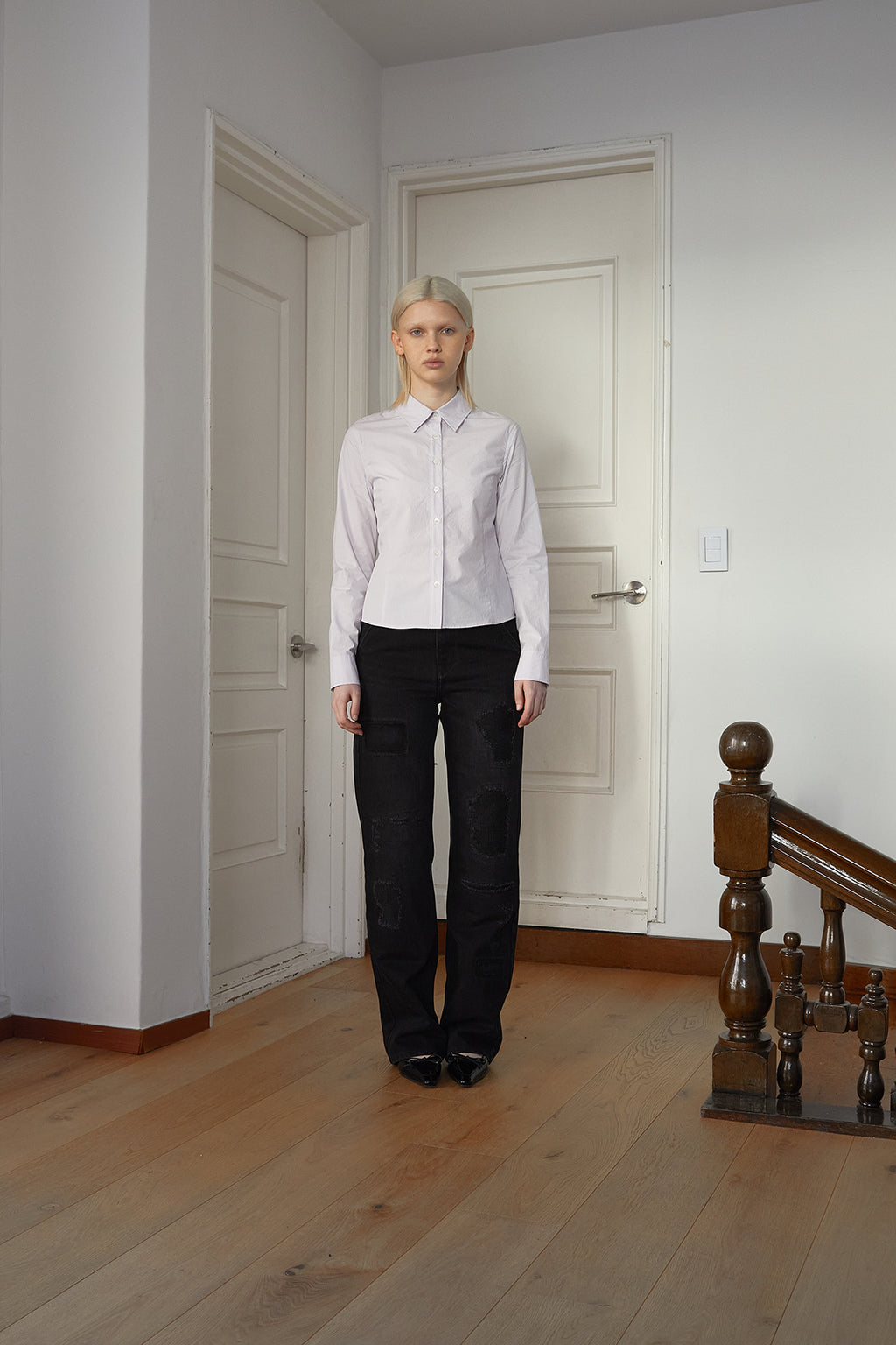 Matin Kim - Back Button Point Shirt (Lilac) product image 10 | TRAB K-Fashion Australia