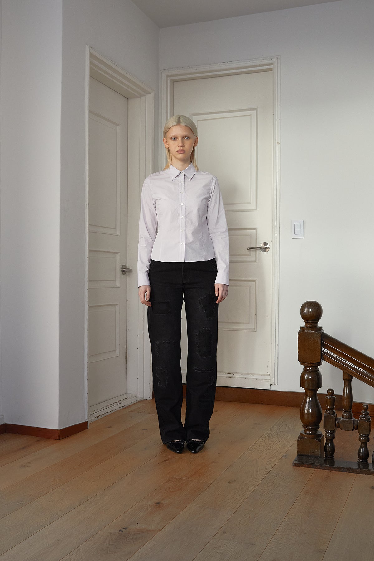 Matin Kim - Back Button Point Shirt (Lilac) product image 10 | TRAB K-Fashion Australia