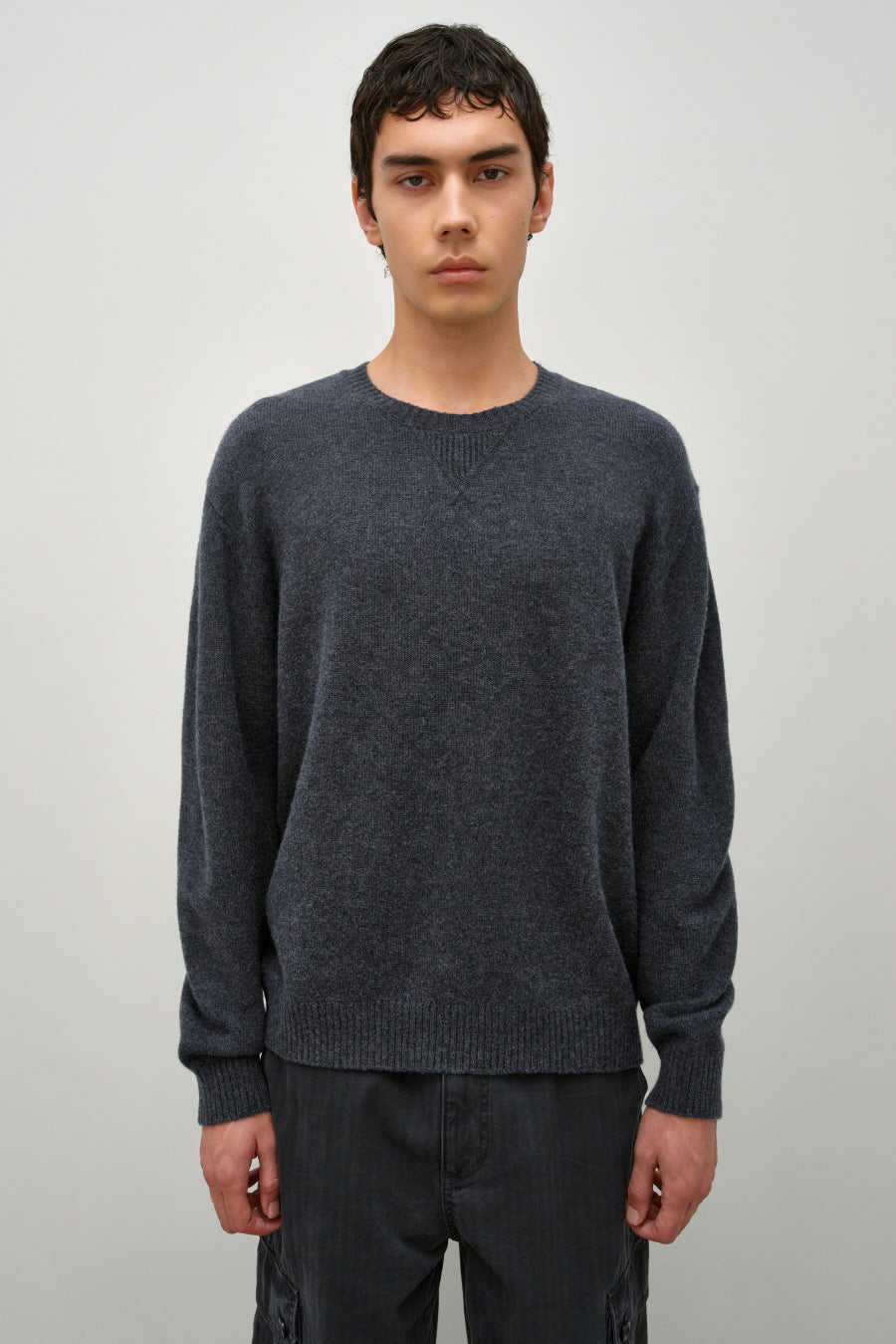 Insilence - Gusset Wool Crew Neck Pullover (Grey) product image 1 | TRAB K-Fashion Australia