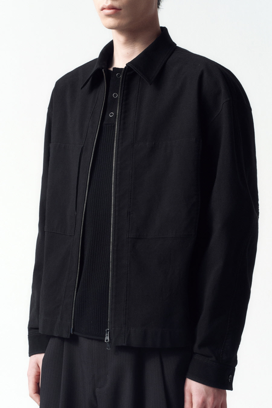 Insilence - Washed Hidden Pocket Jacket (Black) product image 5 | TRAB K-Fashion Australia