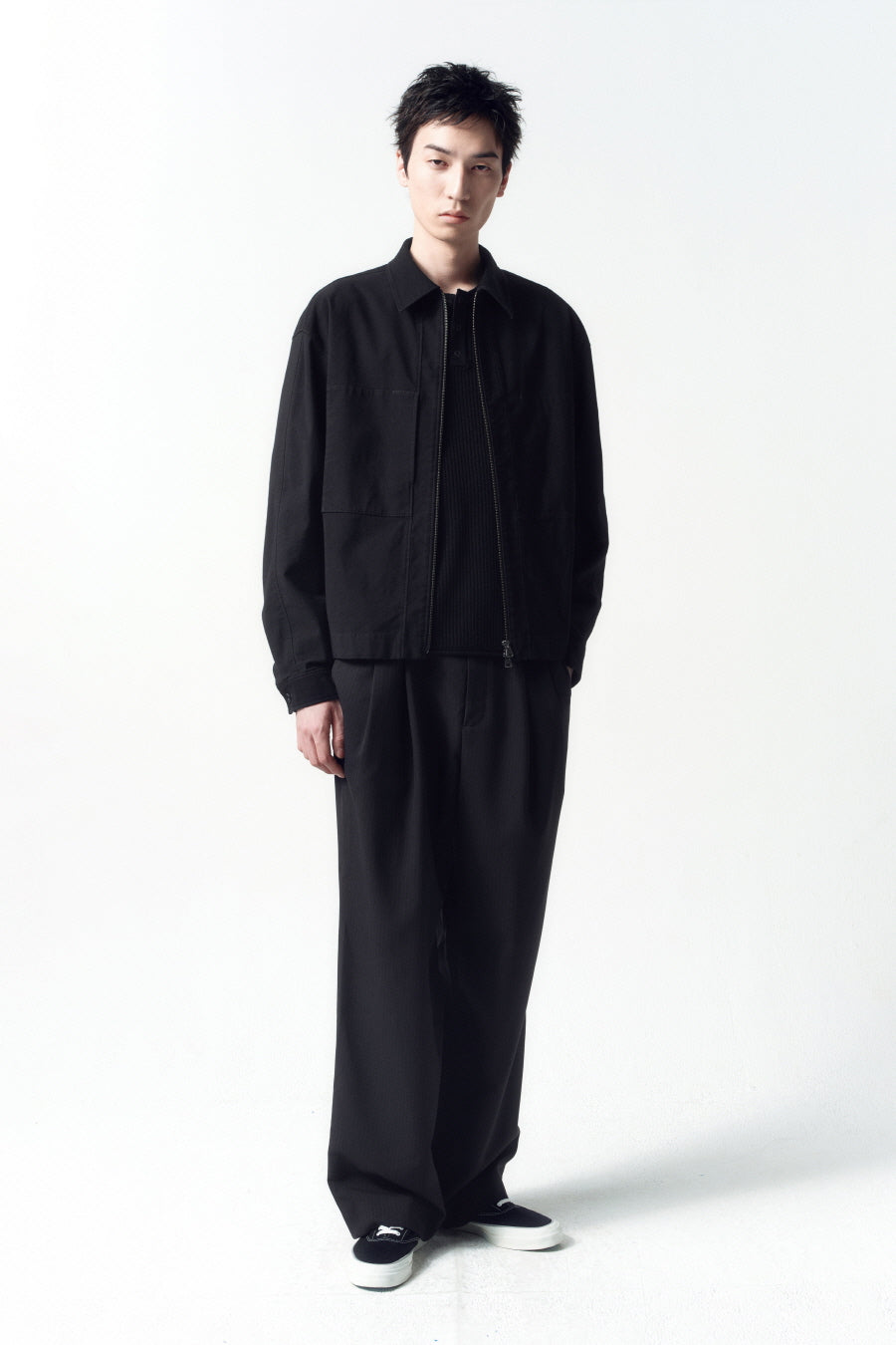 Insilence - Double Pleated Drape Pants (Black) product image 4 | TRAB K-Fashion Australia