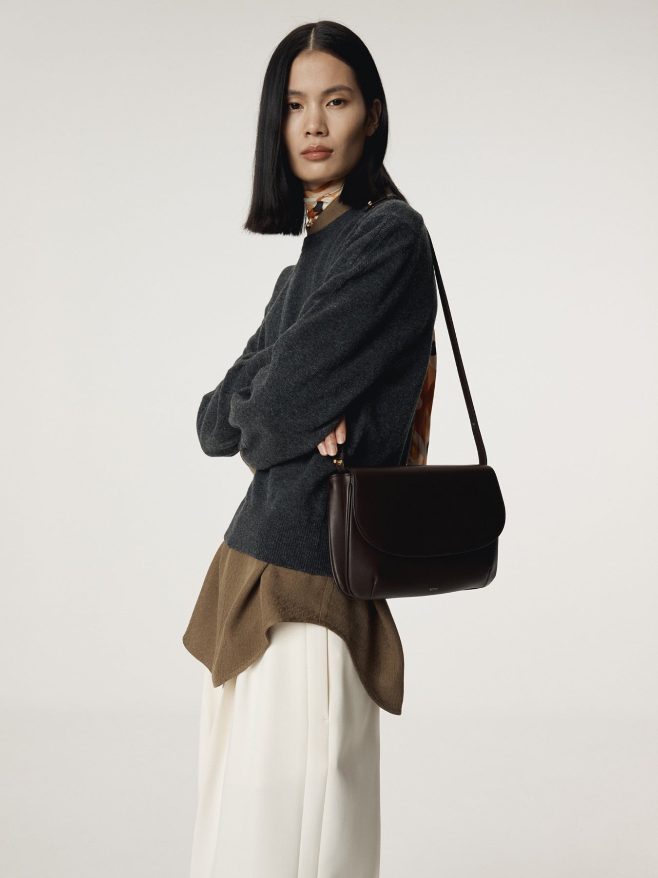 Recto - Shirt Cuffs Detail Knit Top (Charcoal Grey) product image 6 | TRAB K-Fashion Australia