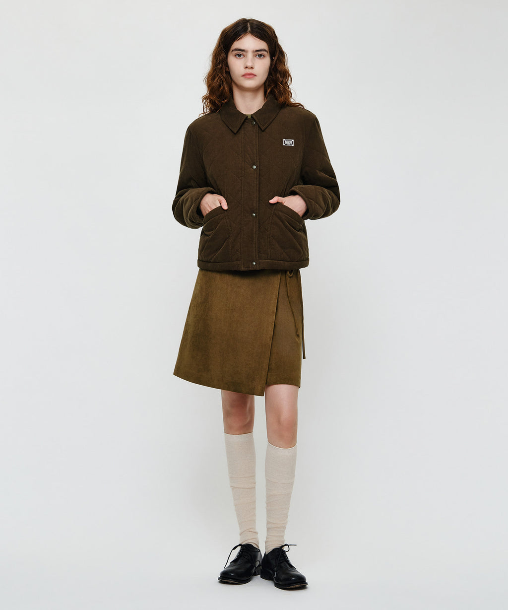 Marithe & Francois Girbaud - Collar Padded Jacket (Brown) product image 6 | TRAB K-Fashion Australia