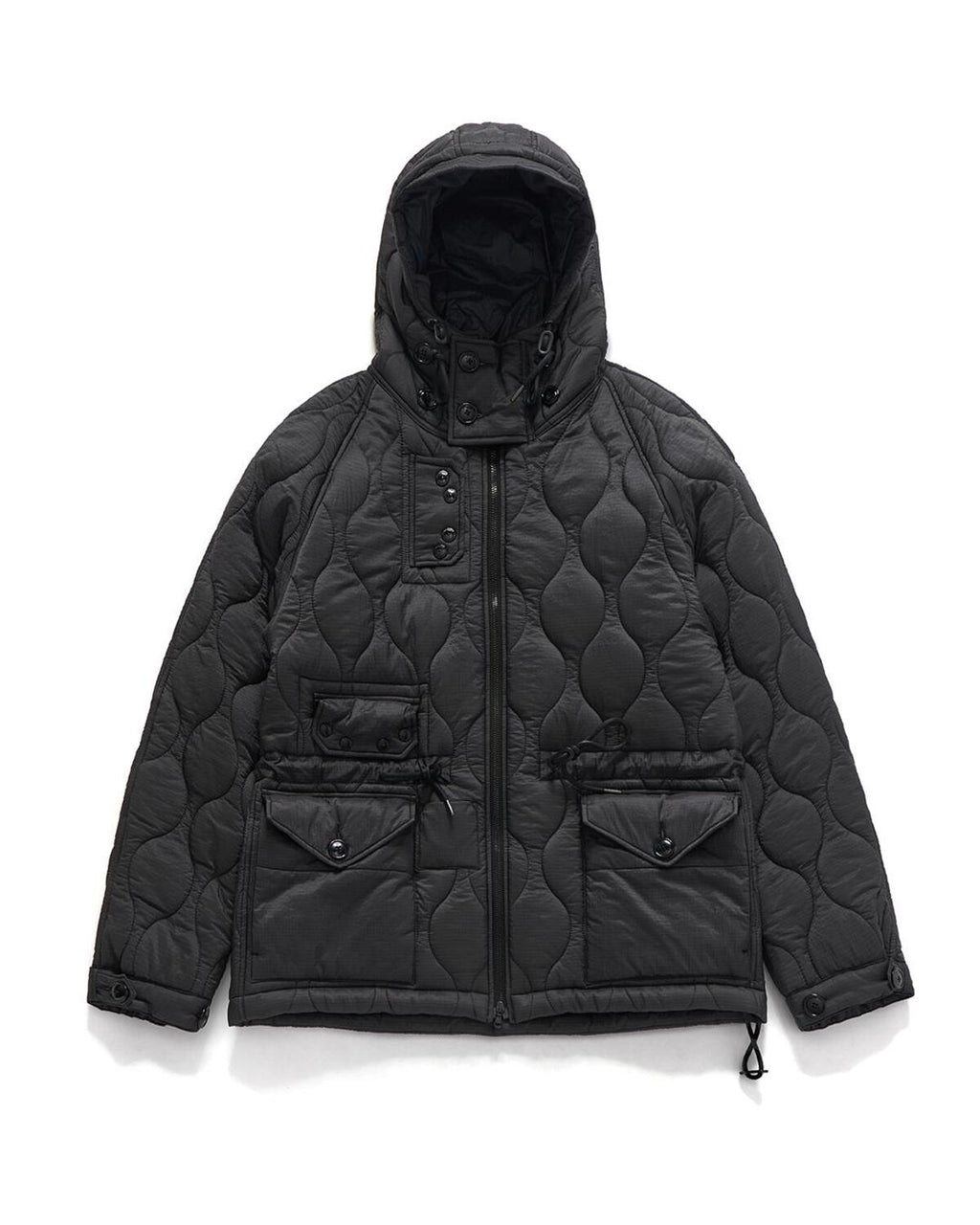 Eastlogue - Quilted Royal Navy Parka (Black Ripstop) product image 5 | TRAB K-Fashion Australia