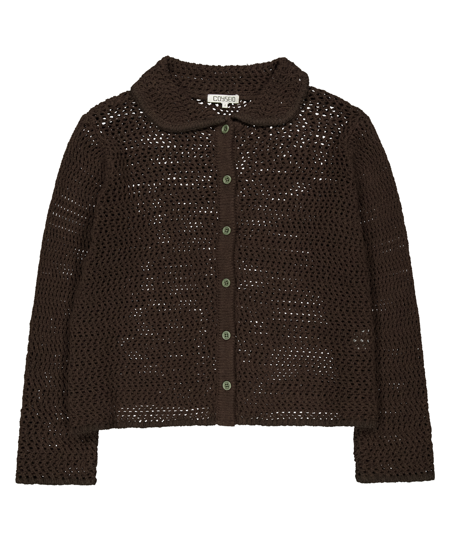 Coyseio - Net Knit Cardigan (Brown) product image 1 | TRAB K-Fashion Australia