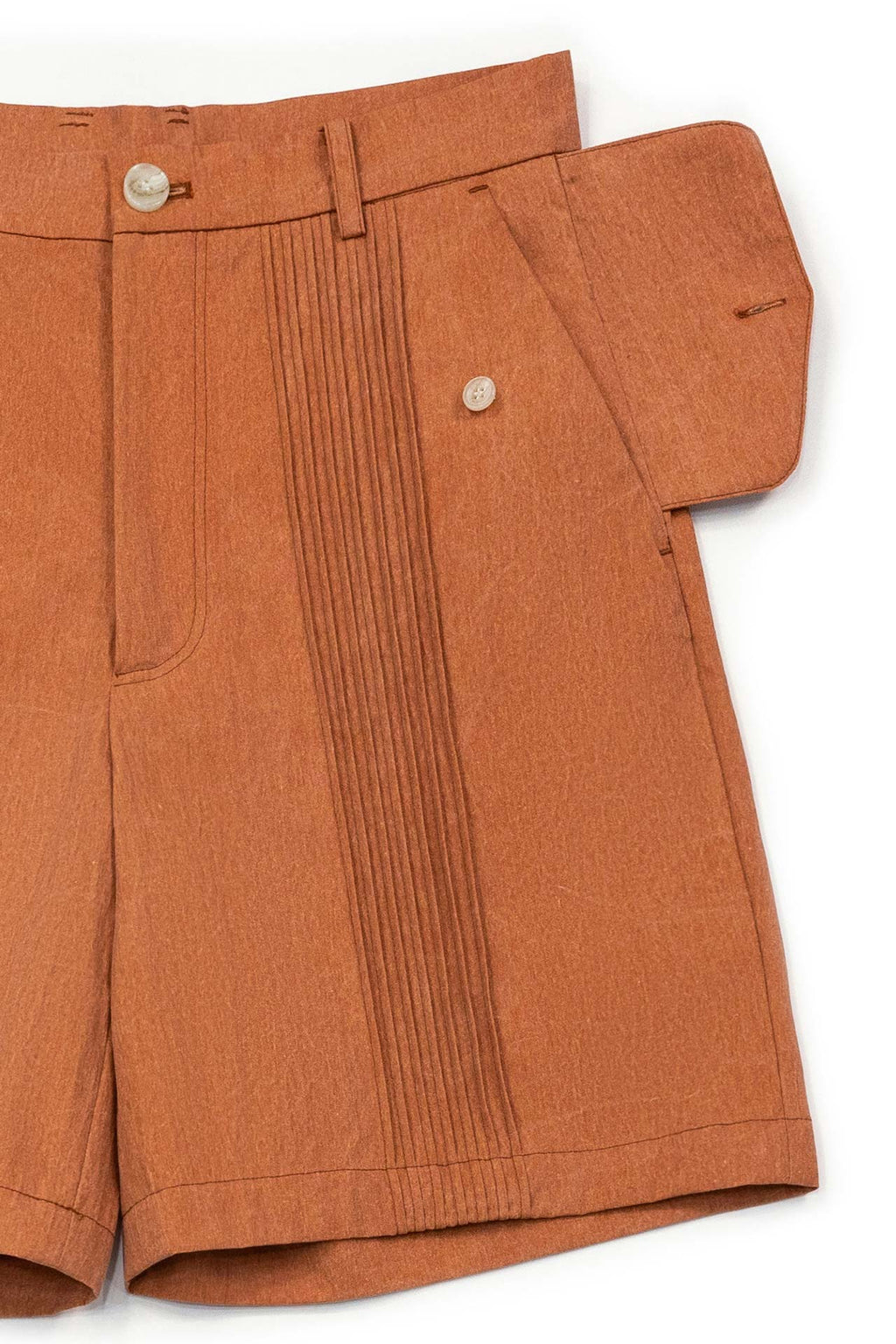 Ioedle - Vertical City Pintuck Shorts (Orange) product image 5 | TRAB K-Fashion Australia
