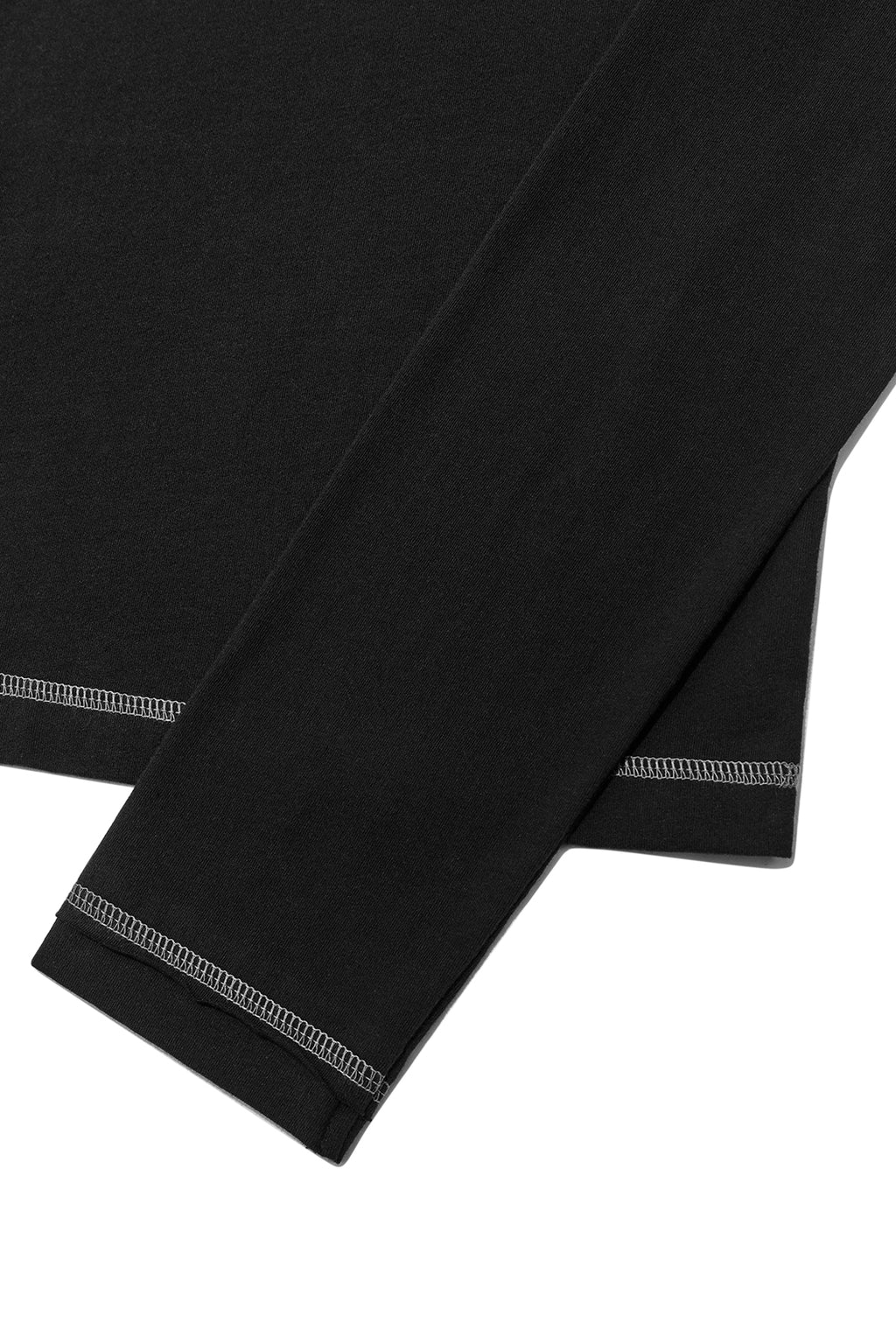 Matin Kim - Cut Line Detail Long Sleeve Logo Top (Black) product image 5 | TRAB K-Fashion Australia
