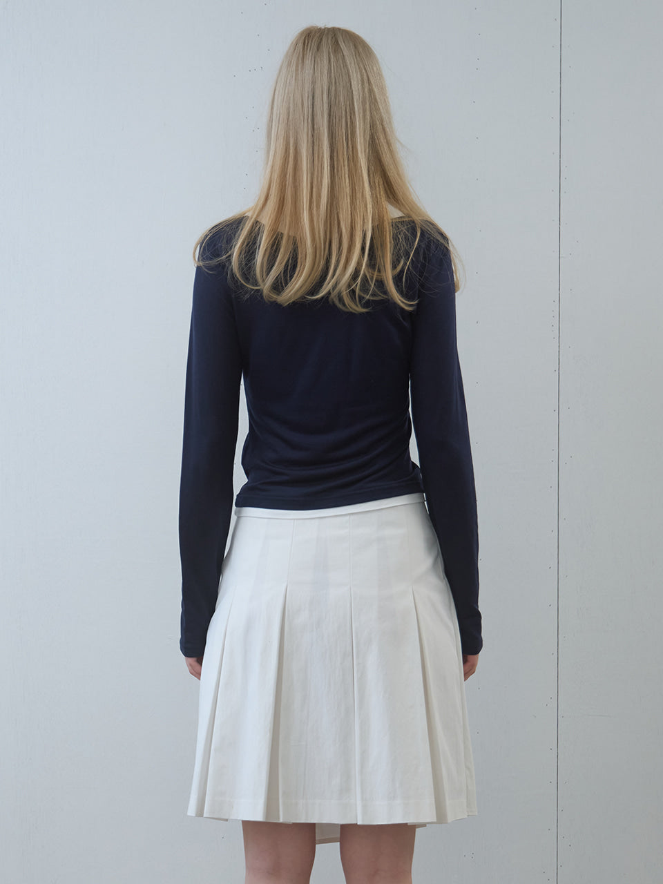 Kijun - Collar Jersey Top (Navy) product image 3 | TRAB K-Fashion Australia