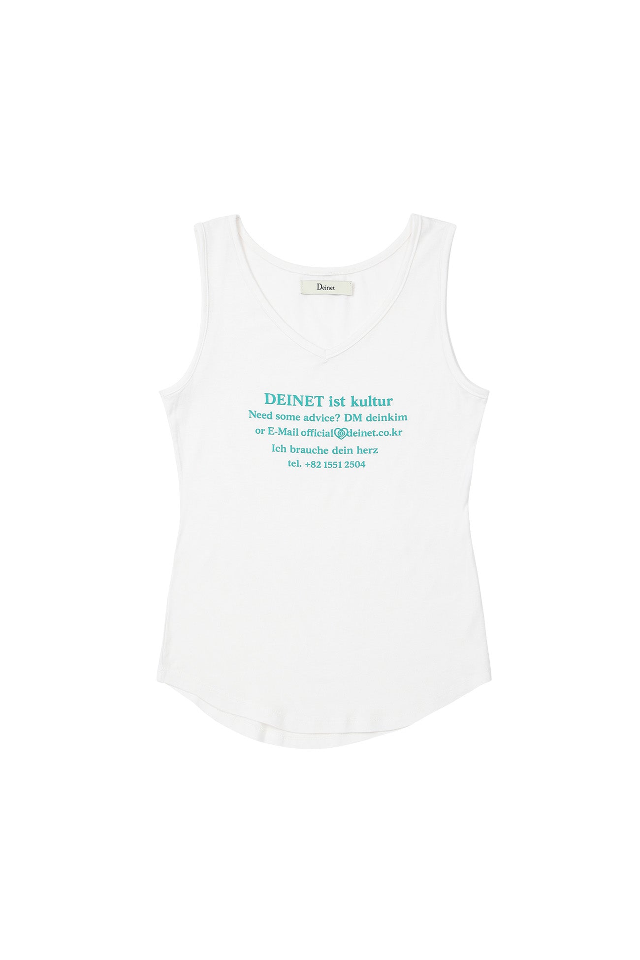Deinet - V-Neck Lettering Sleeveless (White) product image 8 | TRAB K-Fashion Australia