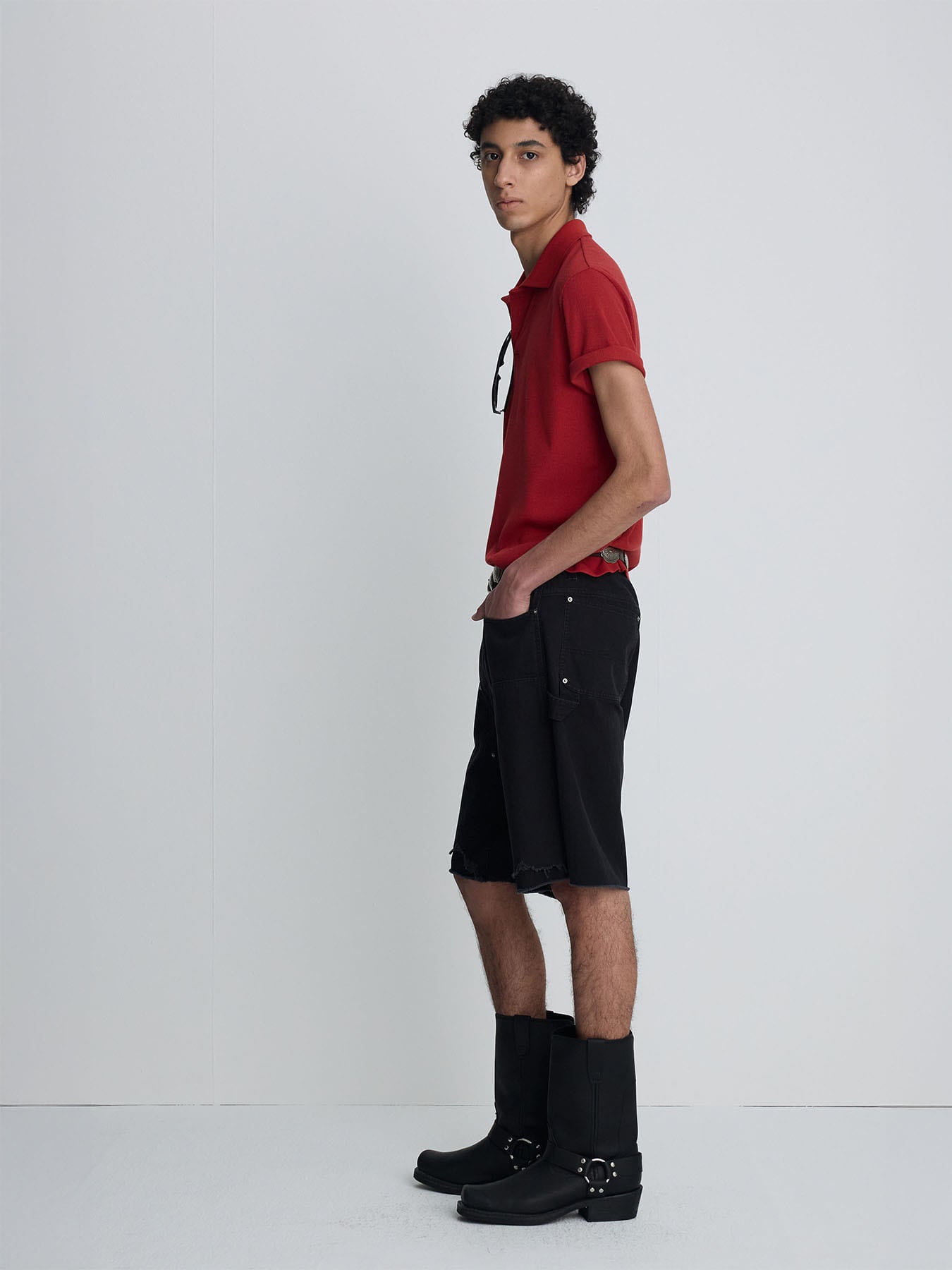 Tonywack - Soft Ribbed Polo Shirt (Dark Red) product image 3 | TRAB K-Fashion Australia