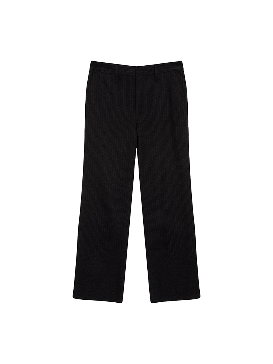 Matin Kim - Detail Point Stripe Trouser (Black) product image 1 | TRAB K-Fashion Australia