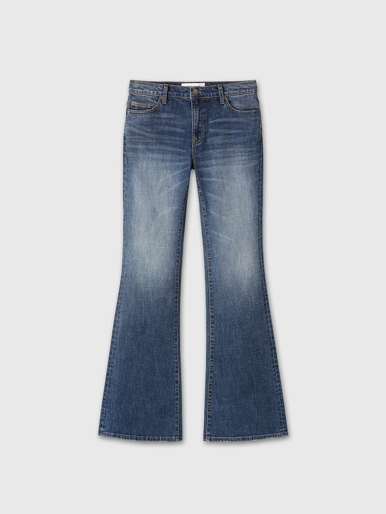 Tonywack - Low-Rise Denim Bootcut Trousers (Washed Mid Blue) product image 9 | TRAB K-Fashion Australia