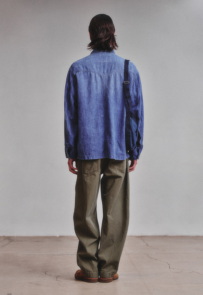 Art if acts - Linen Western Coverall Jacket (French Blue) product image 5 | TRAB K-Fashion Australia
