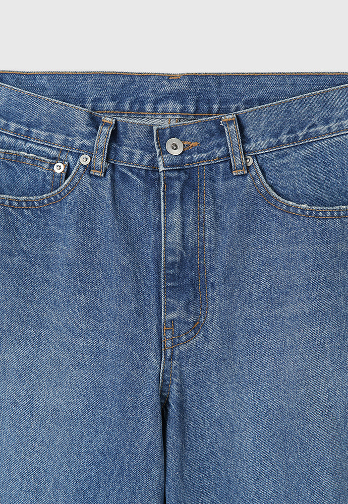 Tonywack - Straight-Leg Distressed Denim Jeans (Mid Blue) product image 9 | TRAB K-Fashion Australia