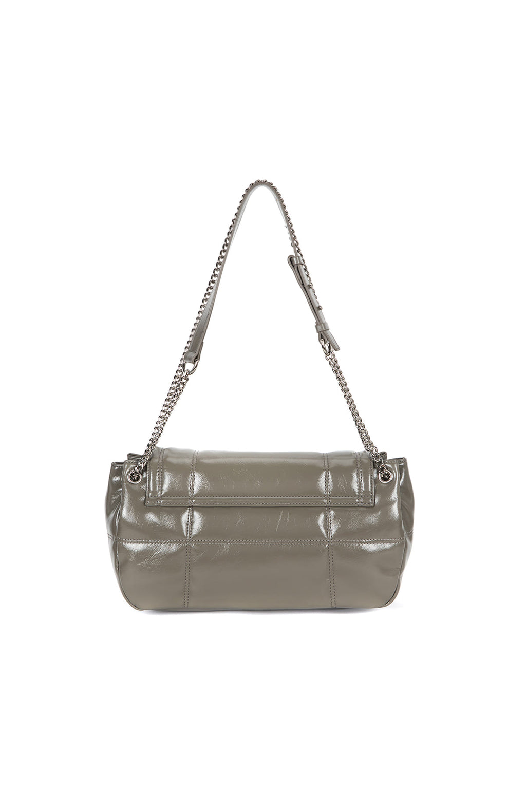 Matin Kim - Glossy Quilting Medium Chain Bag (Grey) product image 2 | TRAB K-Fashion Australia