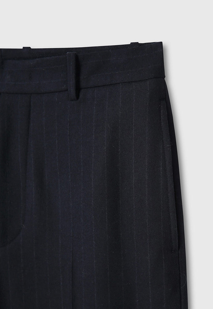 Tonywack - Virgin Wool Layered Trousers (Navy Pinstripe) product image 12 | TRAB K-Fashion Australia
