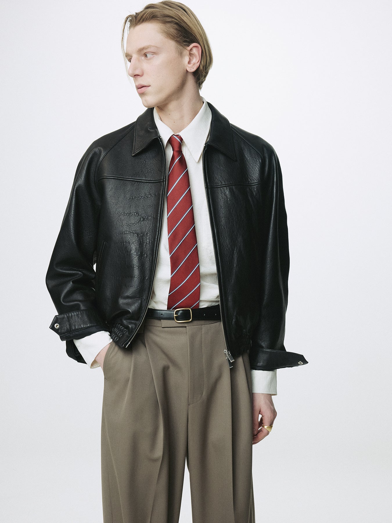 Tonywack - Vintage Lamb Leather Bomber Jacket (Black) product image 6 | TRAB K-Fashion Australia