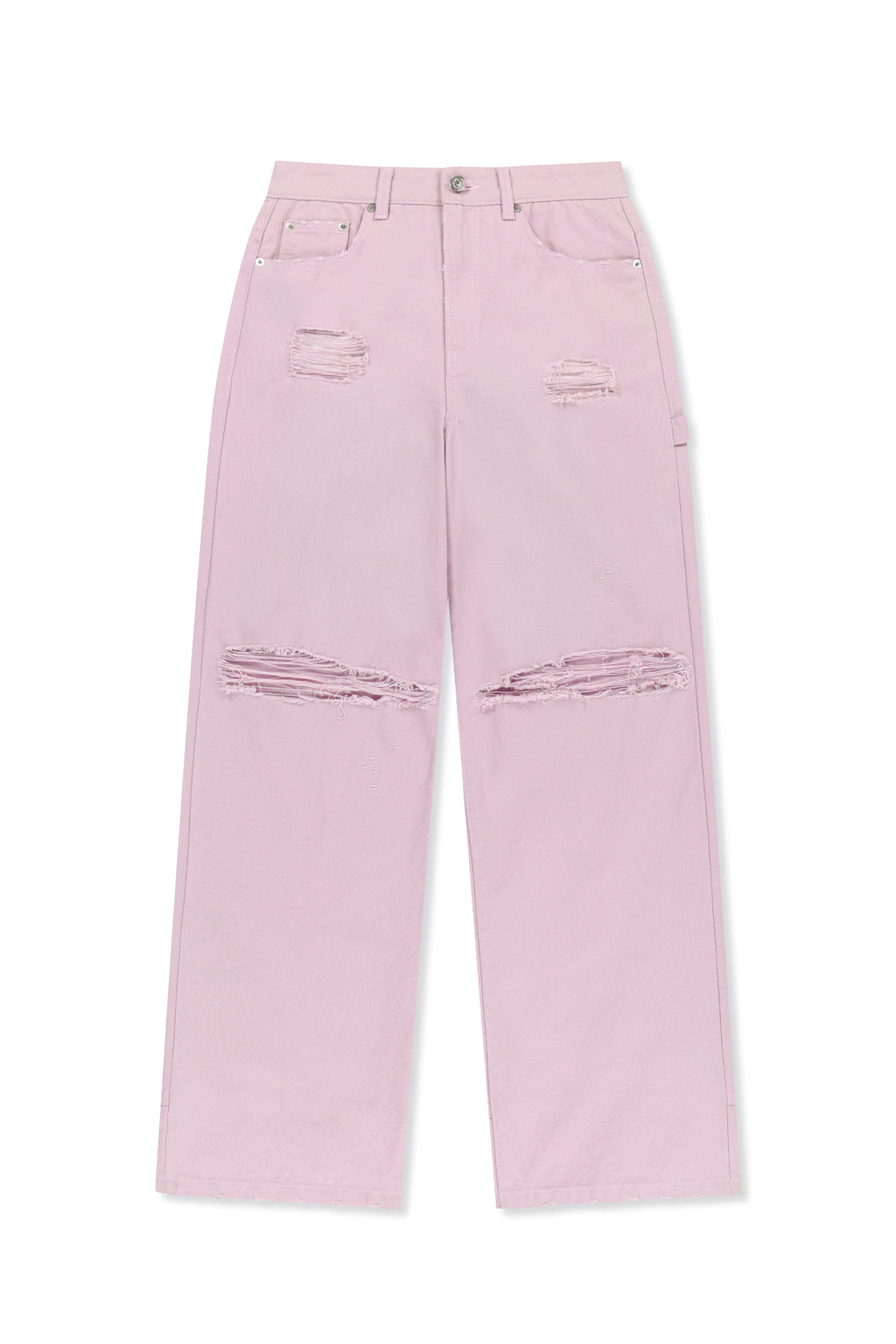 Matin Kim - Destroyed Color Dyeing Denim Pants (Pink) product image 1 | TRAB K-Fashion Australia