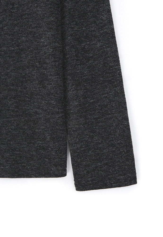 Tonywack - Twist-Melange Long Sleeve Knit (Melange Charcoal) product image 9 | TRAB K-Fashion Australia