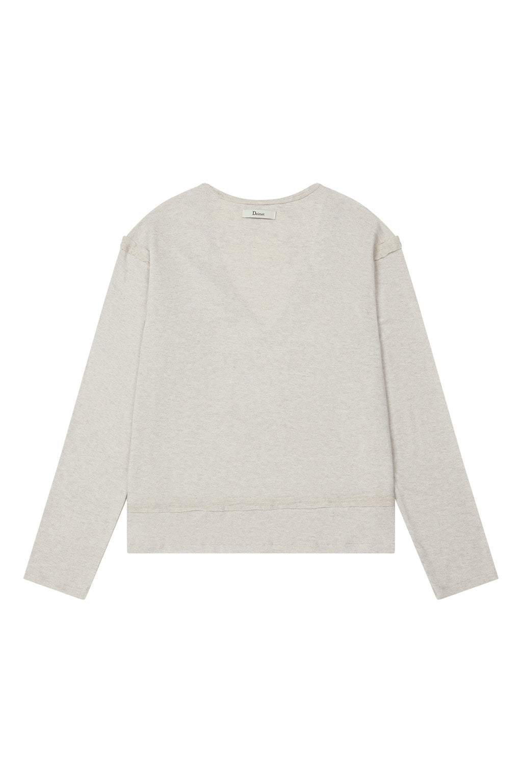 Deinet - Raw V Long Sleeve (Oatmeal) product image 2 | TRAB K-Fashion Australia