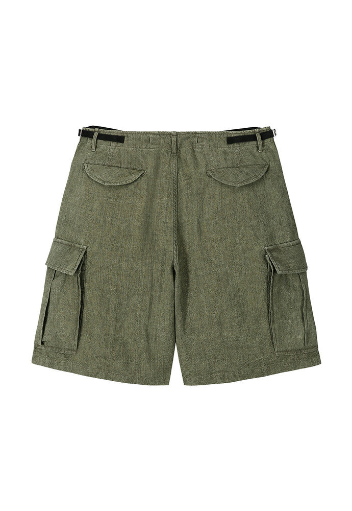 Art if acts - Linen M-51 Shorts (Khaki) product image 7 | TRAB K-Fashion Australia
