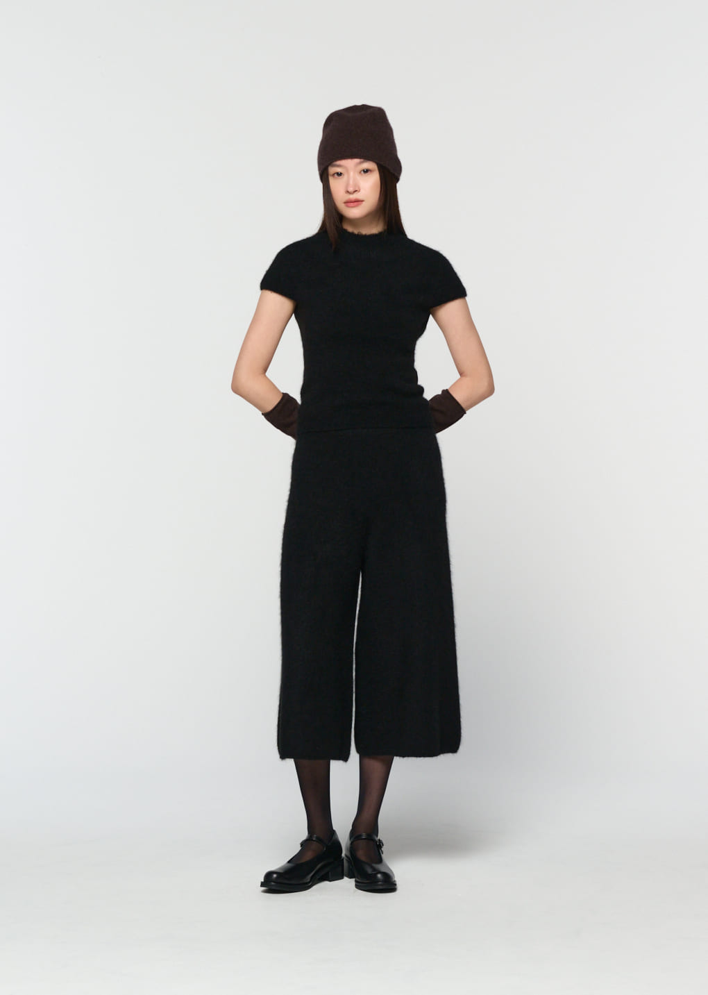 Amomento - wholegarment hairy knit top (Black) product image 5 | TRAB K-Fashion Australia