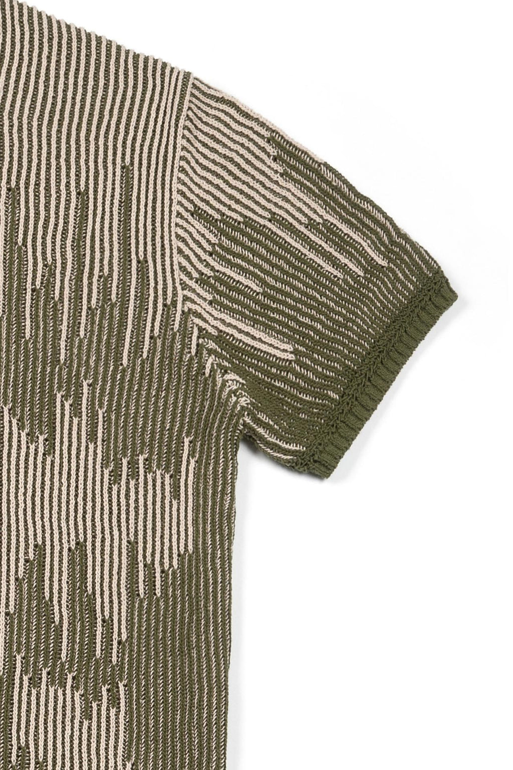 Ioedle - Artificial Meteor Shower Collared Short Sleeve Knit (Khaki) product image 5 | TRAB K-Fashion Australia