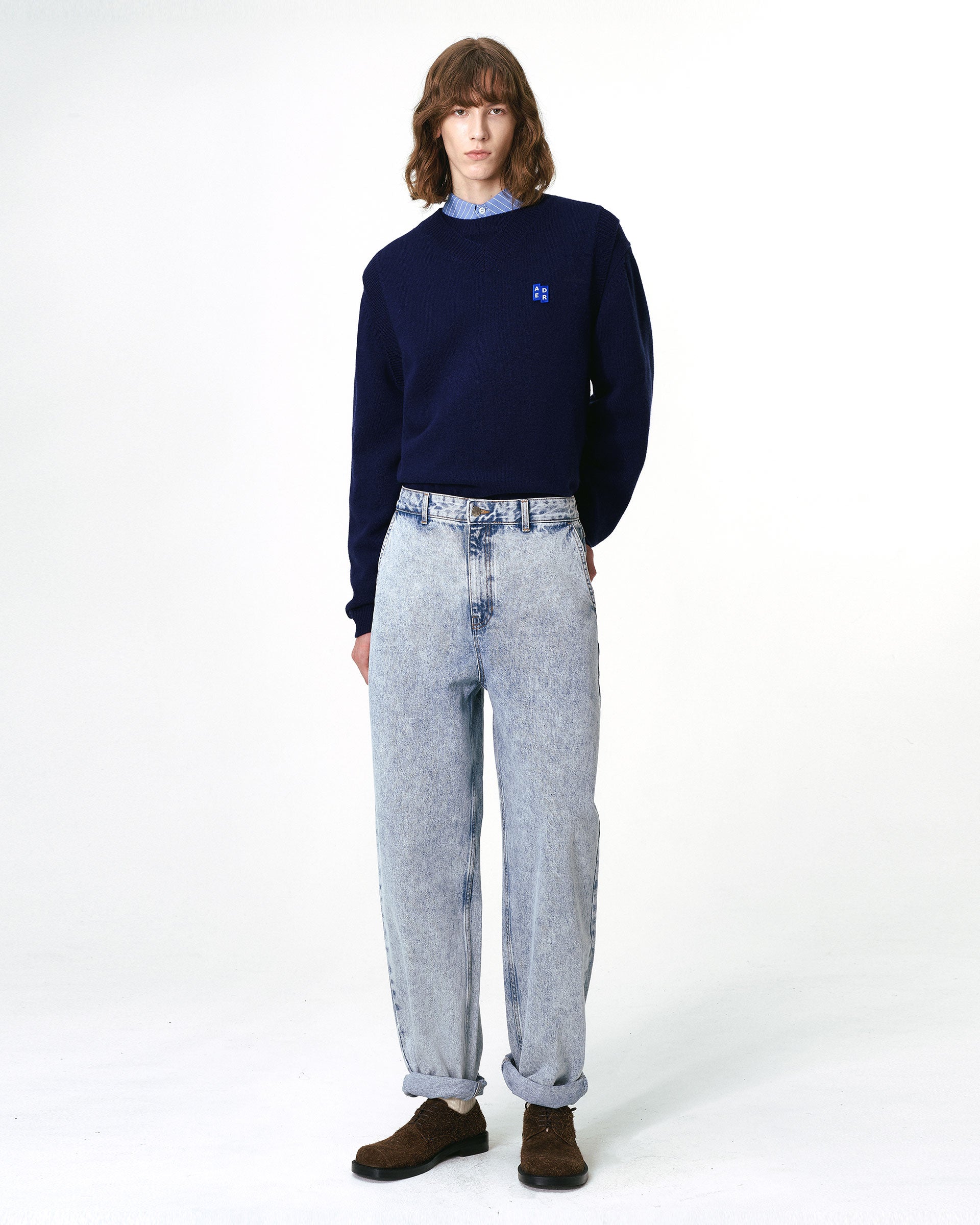 Ader Error - Sig; BL Tag knit vest 01 (Navy) product image 1 | TRAB K-Fashion Australia