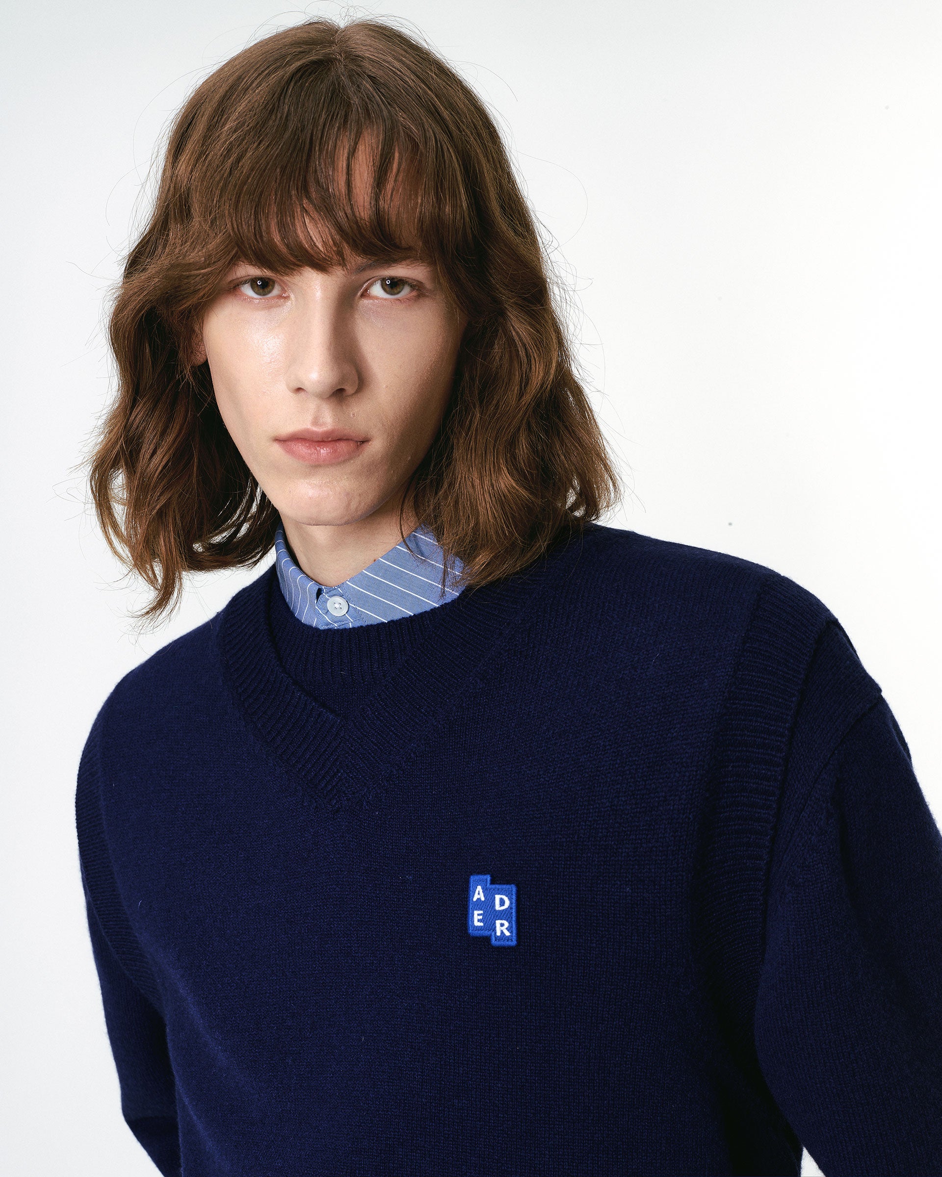 Ader Error - Sig; BL Tag knit vest 01 (Navy) product image 2 | TRAB K-Fashion Australia