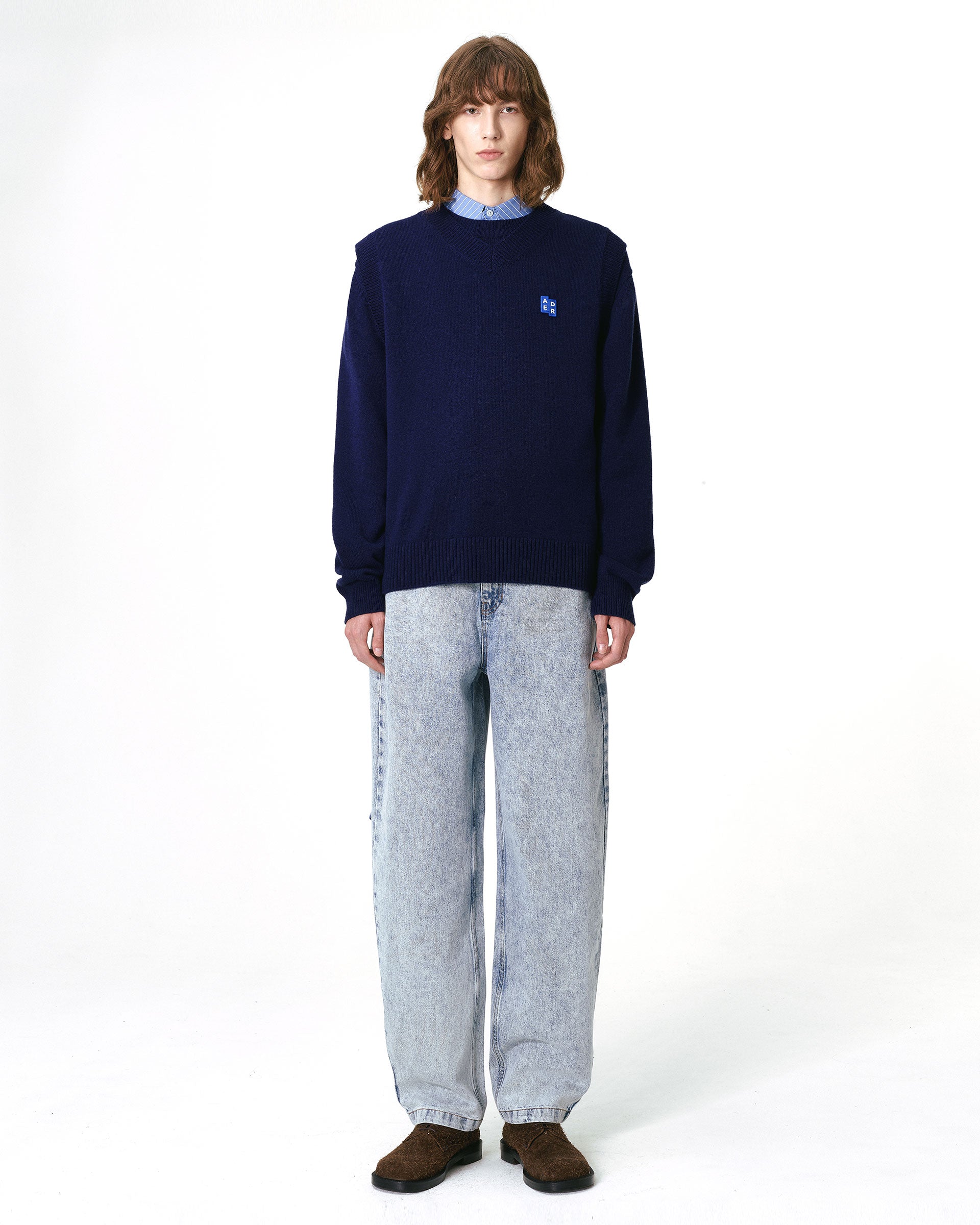 Ader Error - Sig; BL Tag knit vest 01 (Navy) product image 3 | TRAB K-Fashion Australia