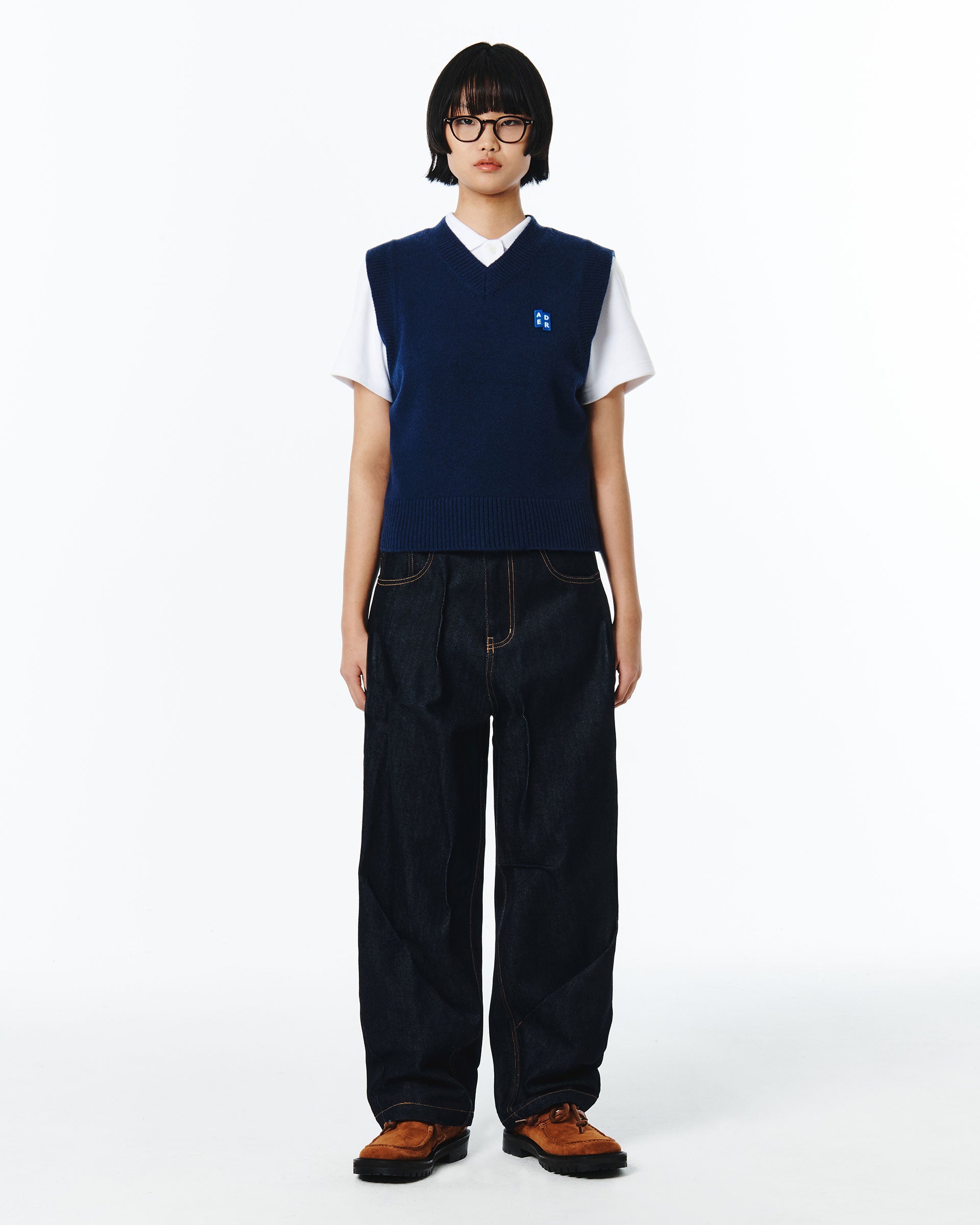 Ader Error - Sig; BL Tag knit vest 01 (Navy) product image 4 | TRAB K-Fashion Australia