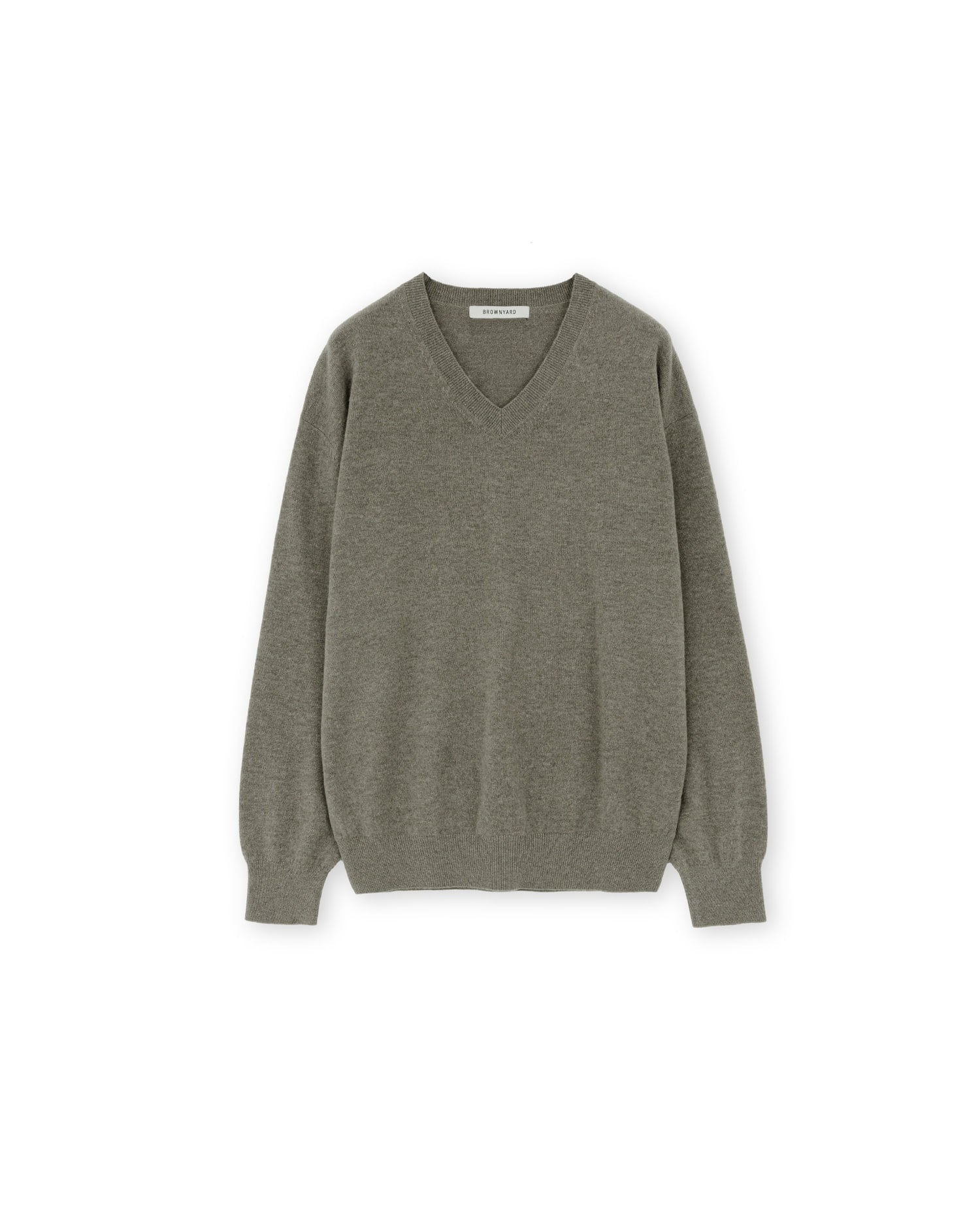 Brownyard - Extra Super Fine V Neck Knit (Olive Grey) product image 3 | TRAB K-Fashion Australia