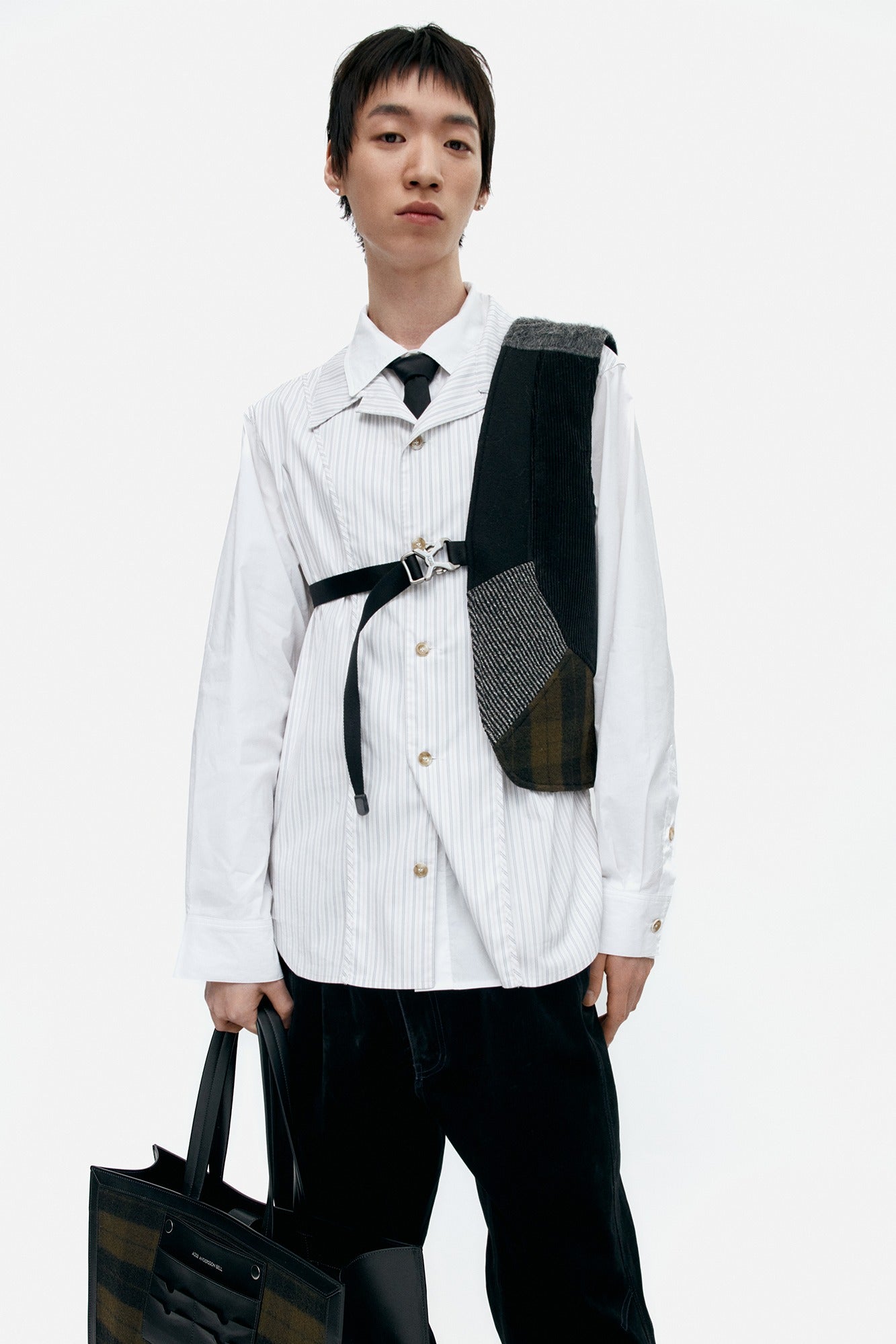 Andersson Bell - Patchwork One-Arm Vest (Multi) product image 1 | TRAB K-Fashion Australia