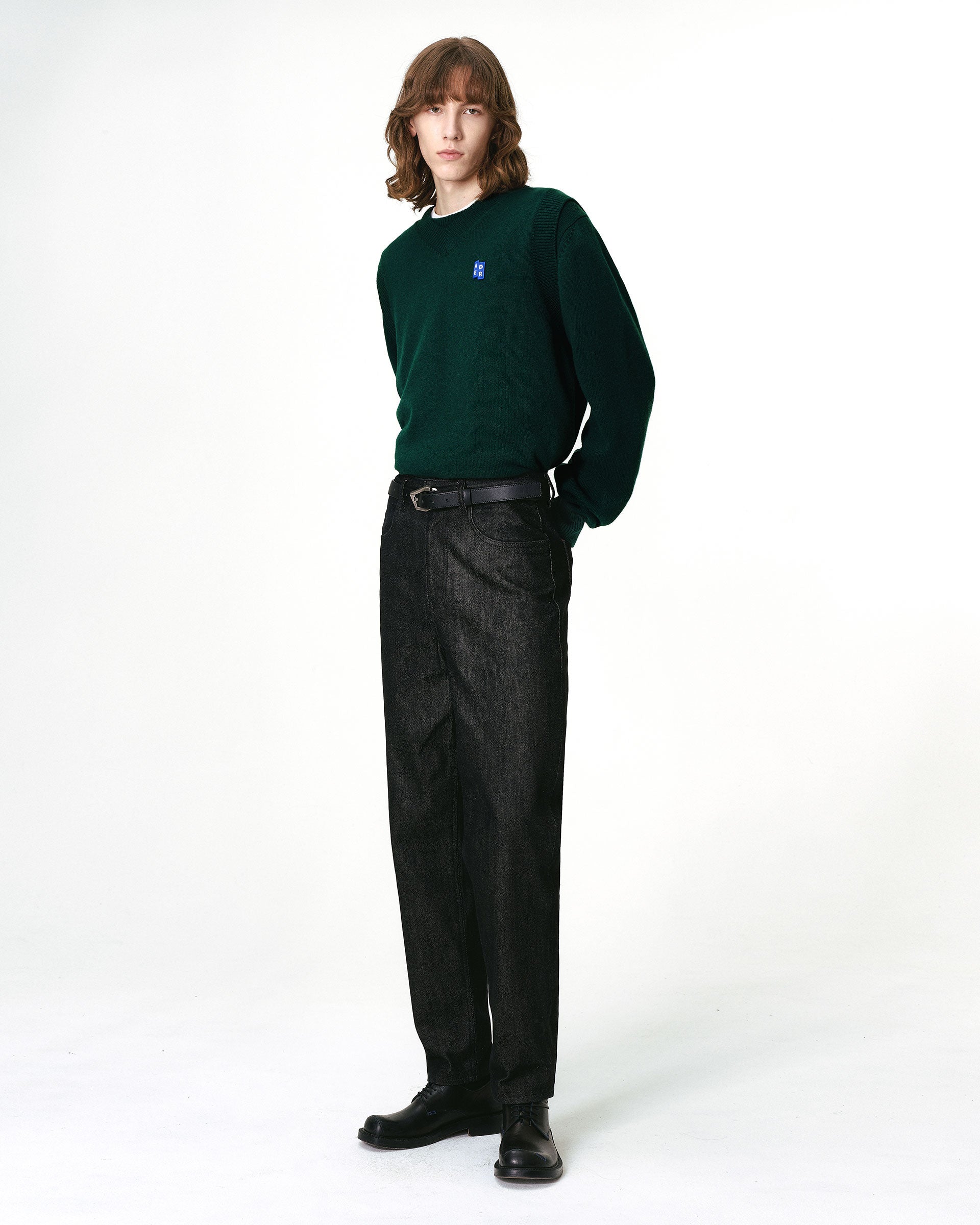Ader Error - Sig; BL Tag knit vest 01 (Green) product image 1 | TRAB K-Fashion Australia