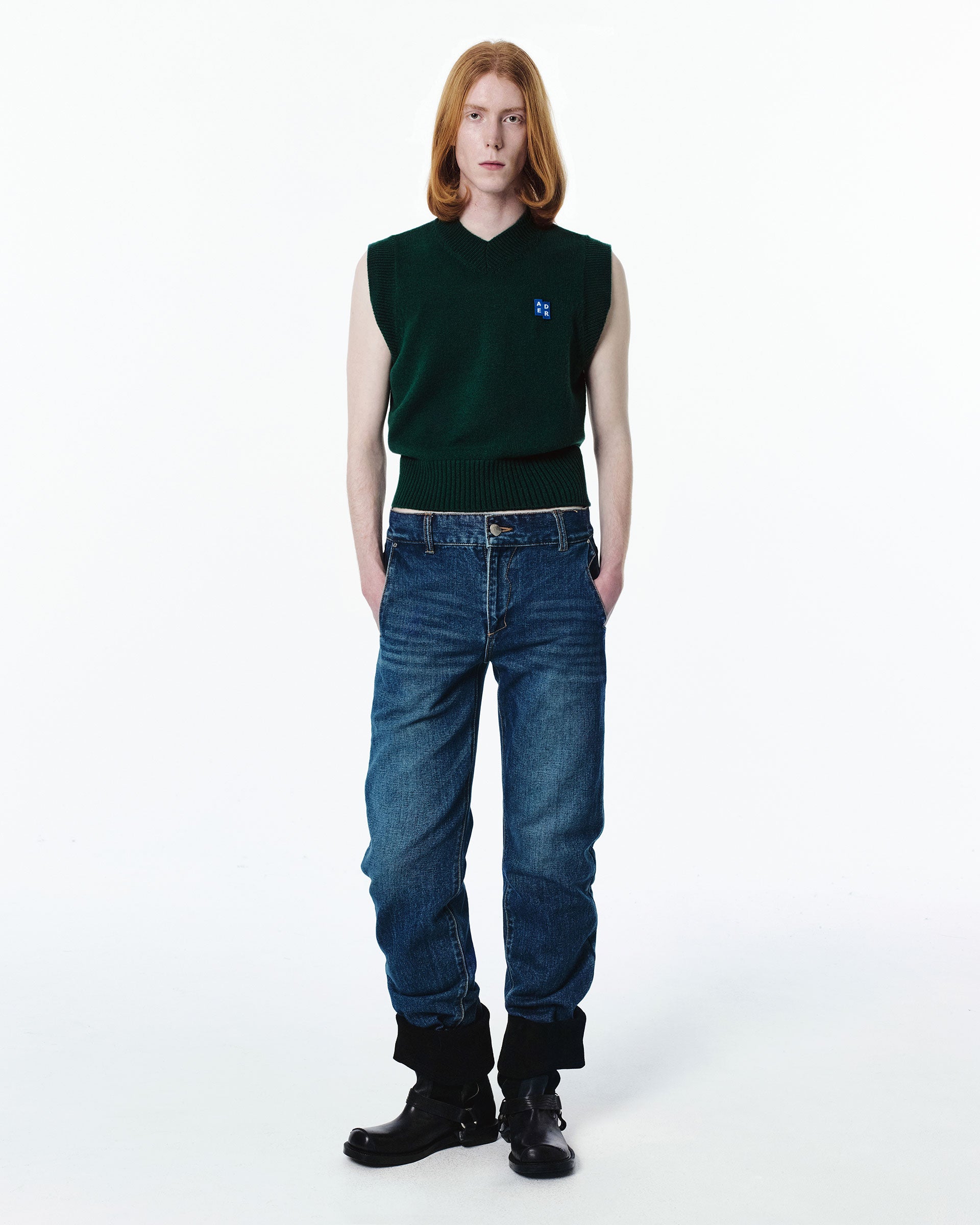 Ader Error - Sig; BL Tag knit vest 01 (Green) product image 11 | TRAB K-Fashion Australia