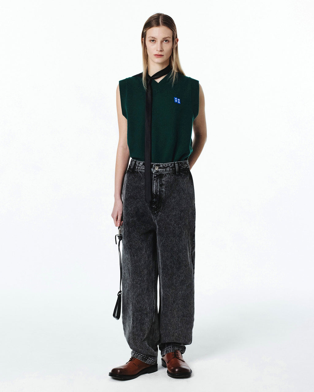 Ader Error - Sig; BL Tag knit vest 01 (Green) product image 1 | TRAB K-Fashion Australia
