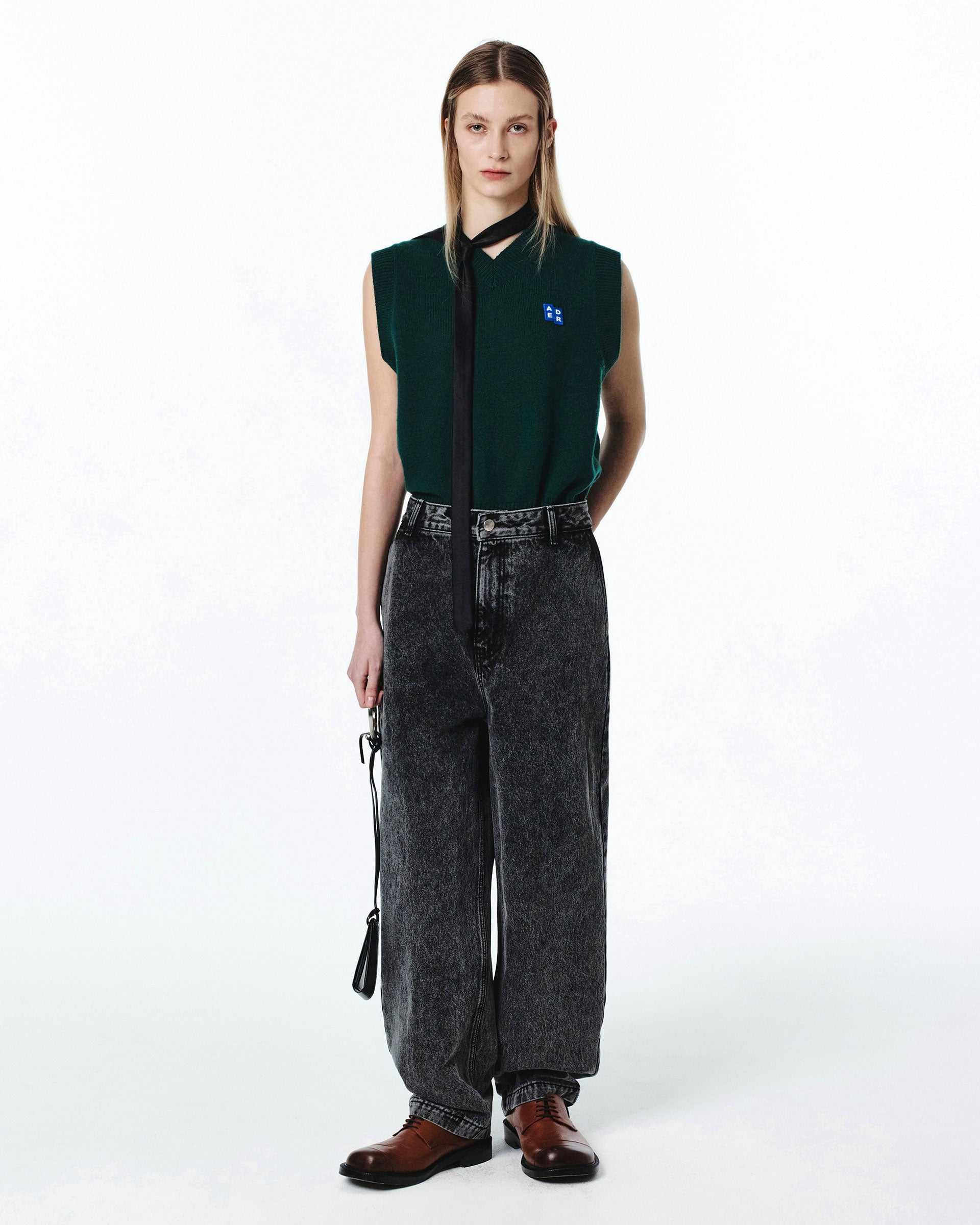 Ader Error - Sig; BL Tag knit vest 01 (Green) product image 1 | TRAB K-Fashion Australia