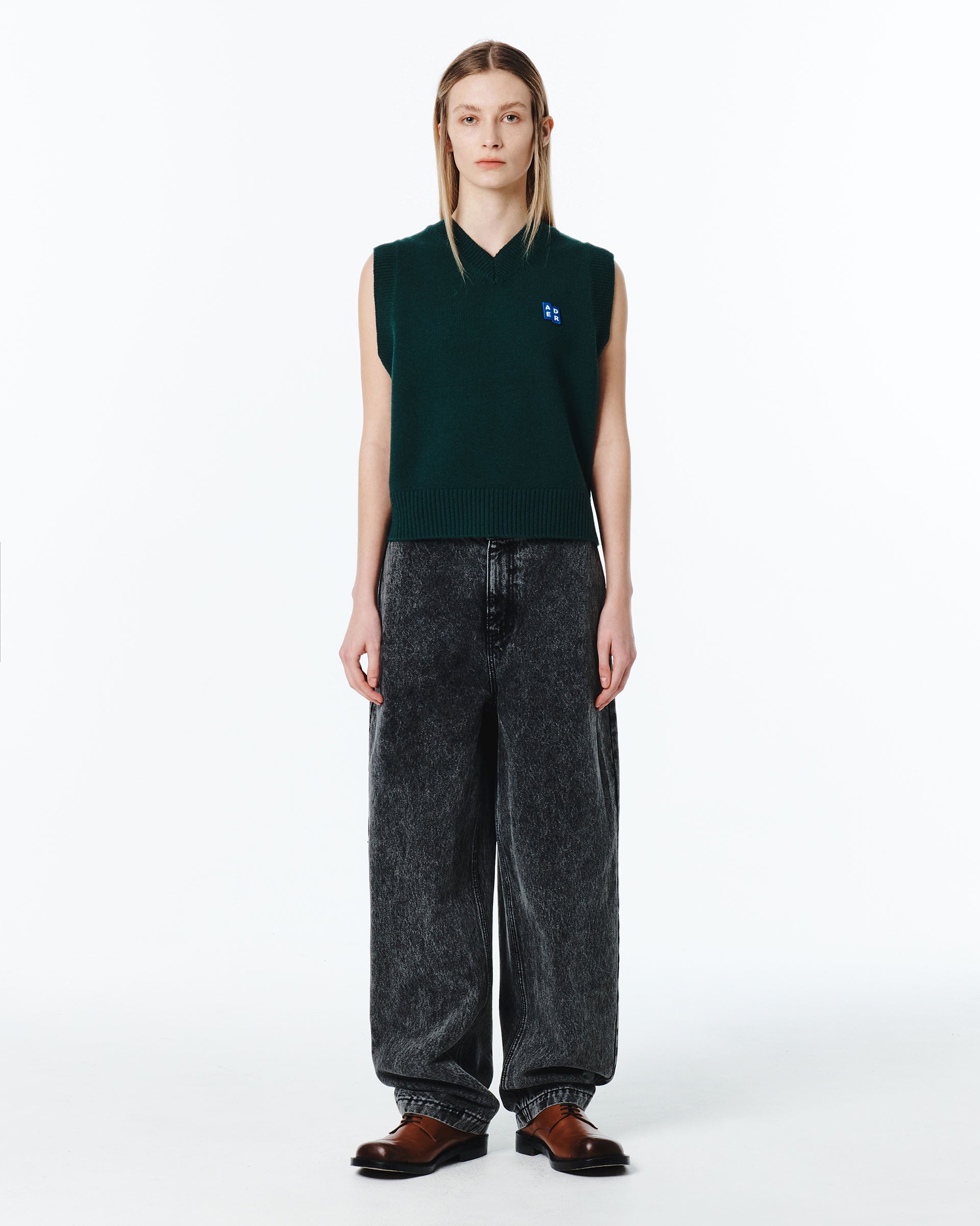 Ader Error - Sig; BL Tag knit vest 01 (Green) product image 2 | TRAB K-Fashion Australia