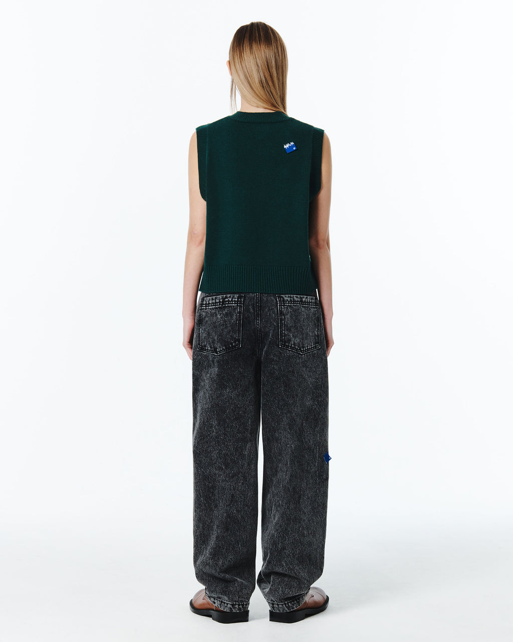 Ader Error - Sig; BL Tag knit vest 01 (Green) product image 3 | TRAB K-Fashion Australia