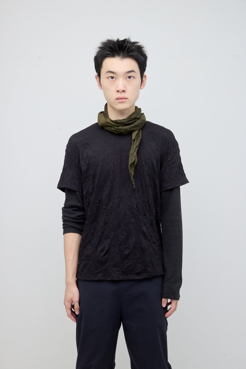 Hatchingroom - Diamond Scarf Floral Paisley (Khaki) product image 4 | TRAB K-Fashion Australia