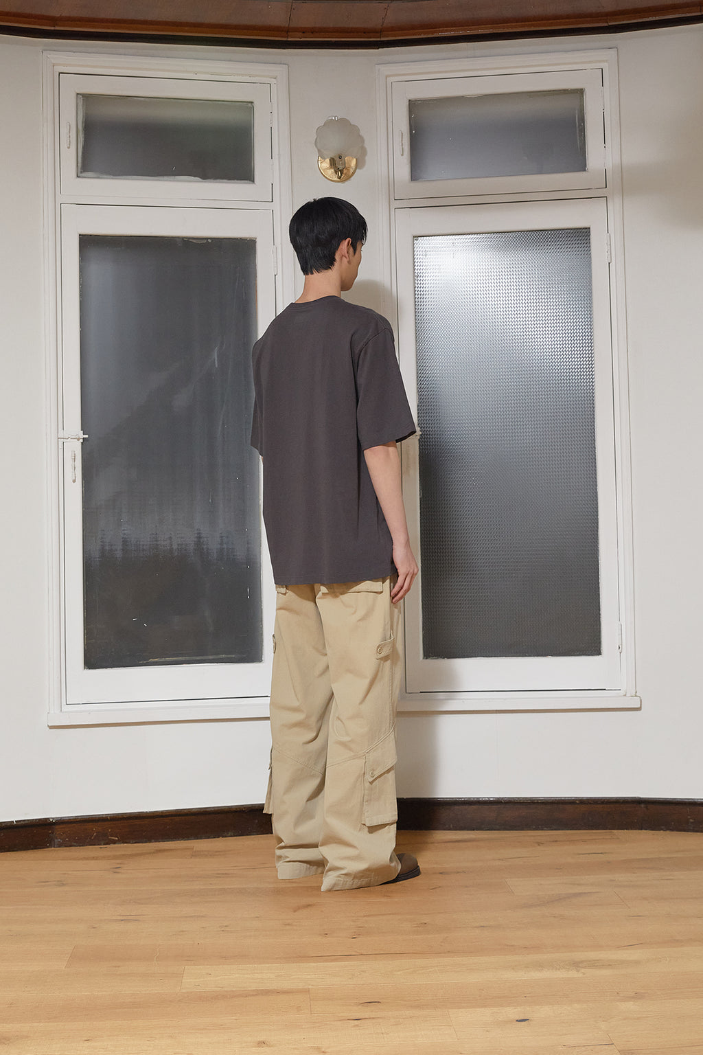 Matin Kim - Out Pocket Cotton Cargo Pants (Dark Beige) product image 9 | TRAB K-Fashion Australia