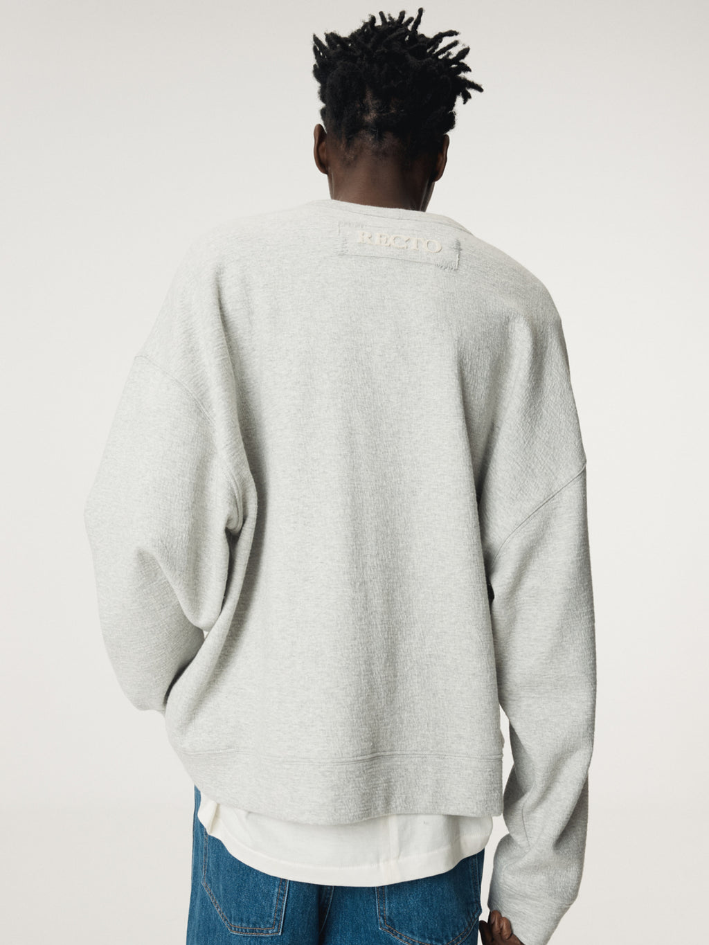 Recto - Back Logo Sweatshirt (White Grey) product image 5 | TRAB K-Fashion Australia