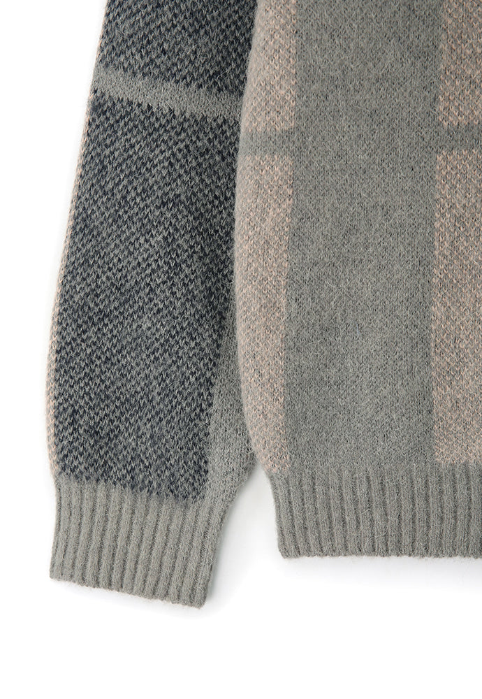 Art if acts - Mohair Ombre Check Cardigan (Grey) product image 10 | TRAB K-Fashion Australia