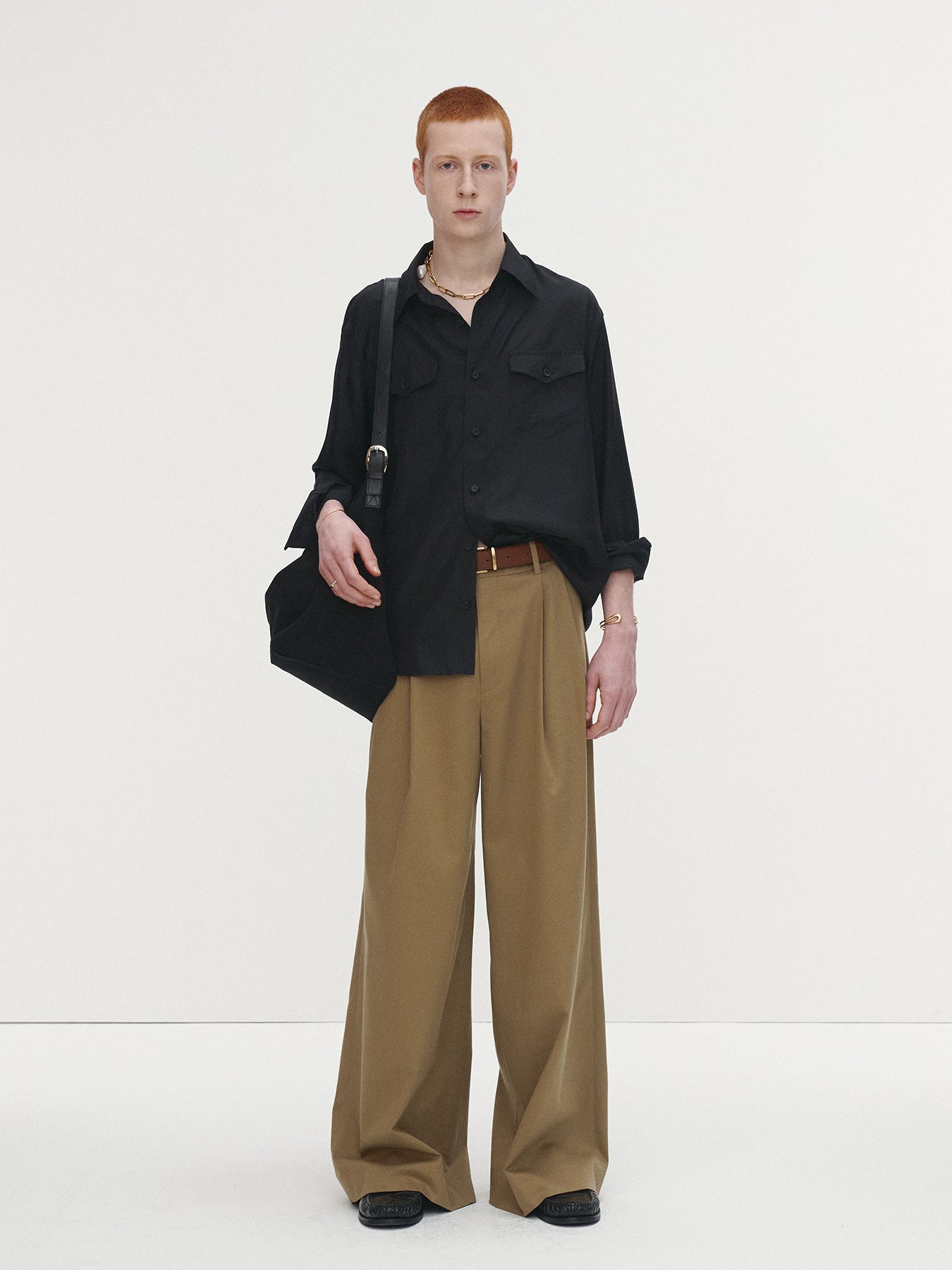 Tonywack - Silk Double Pocket Shirt (Black) product image 2 | TRAB K-Fashion Australia
