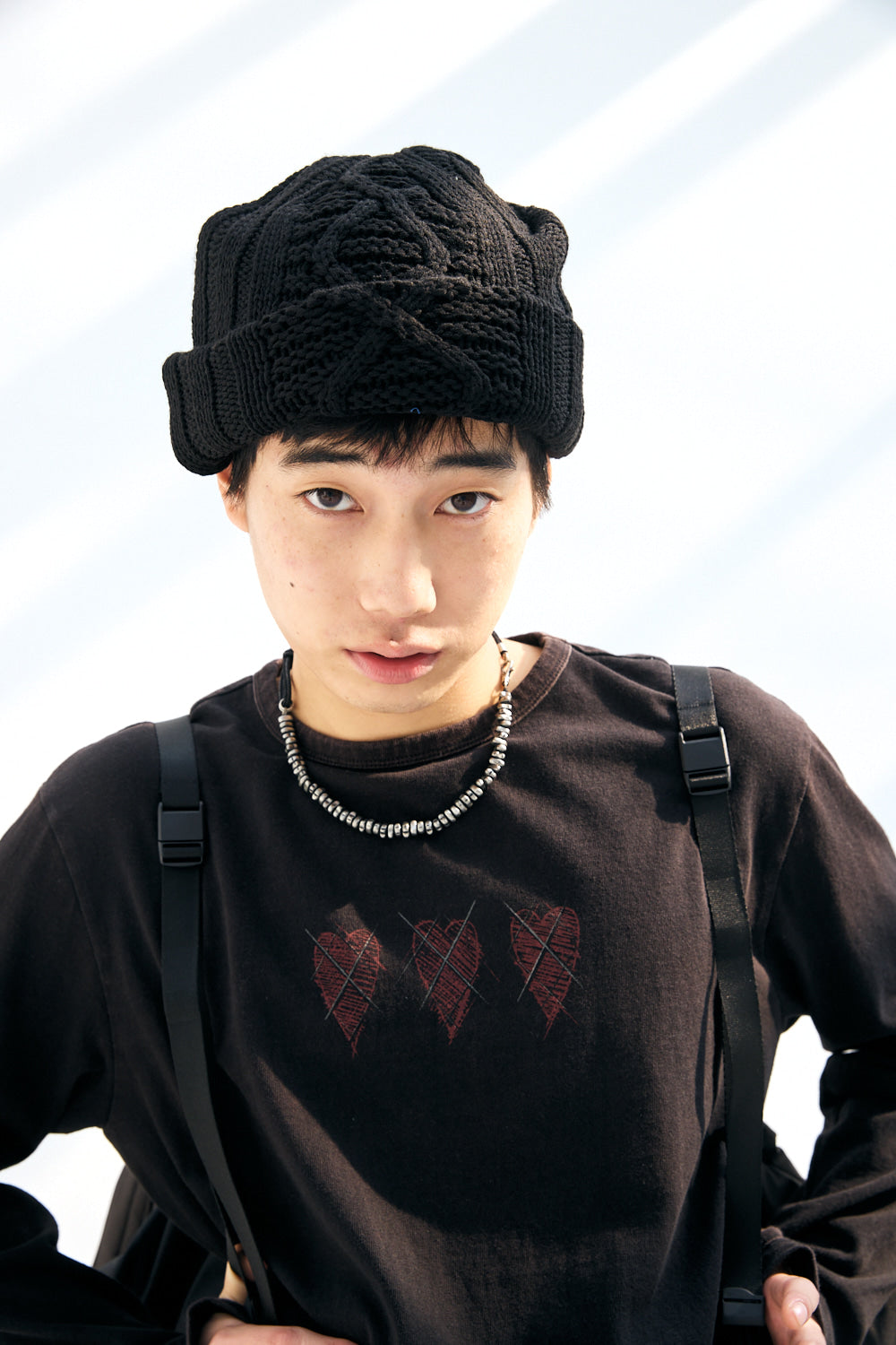 Hatchingroom - Jacquard Big Beanie (Black) product image 6 | TRAB K-Fashion Australia