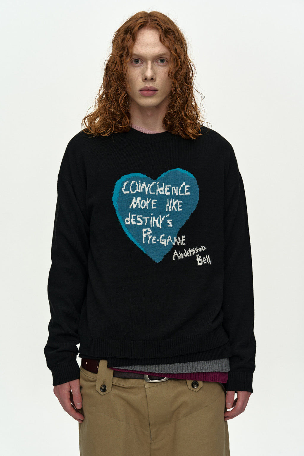 Andersson Bell - Boy's Heart Message Crew-Neck Sweater (Black) product image 4 | TRAB K-Fashion Australia