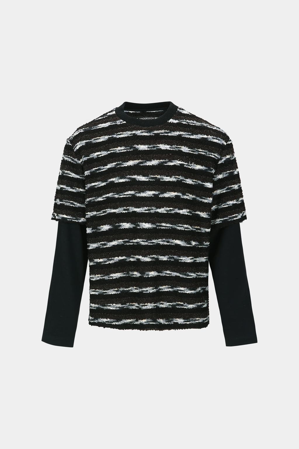 Andersson Bell - Unisex Stripe Layered Sweater (Black/Brown) product image 8 | TRAB K-Fashion Australia