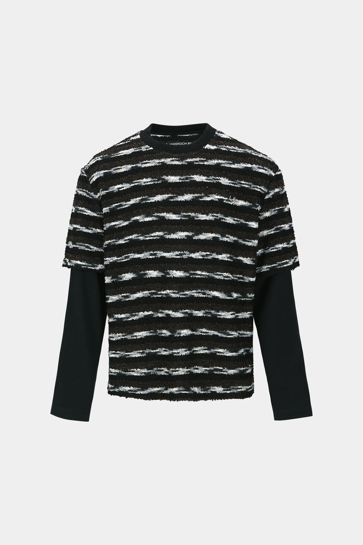 Andersson Bell - Unisex Stripe Layered Sweater (Black/Brown) product image 8 | TRAB K-Fashion Australia